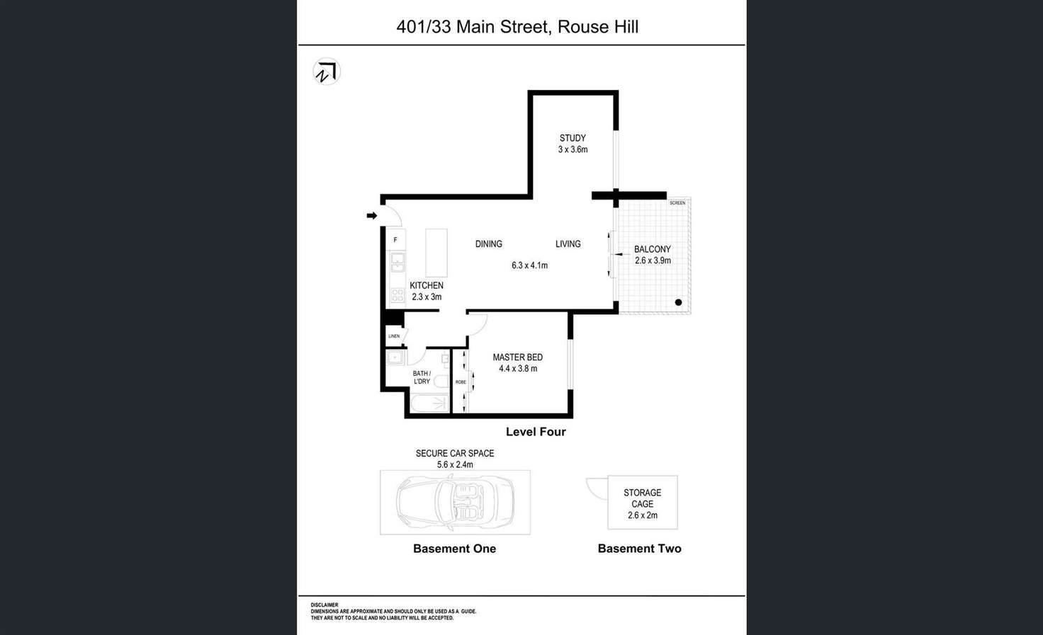 Floorplan of Homely unit listing, 401/33 Main Street, Rouse Hill NSW 2155