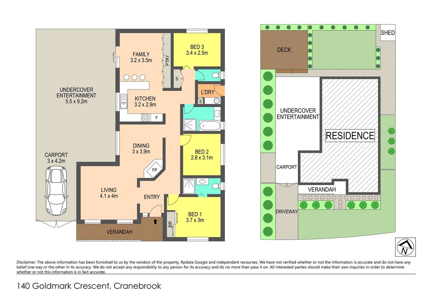 Floorplan of Homely house listing, 140 Goldmark Crescent, Cranebrook NSW 2749