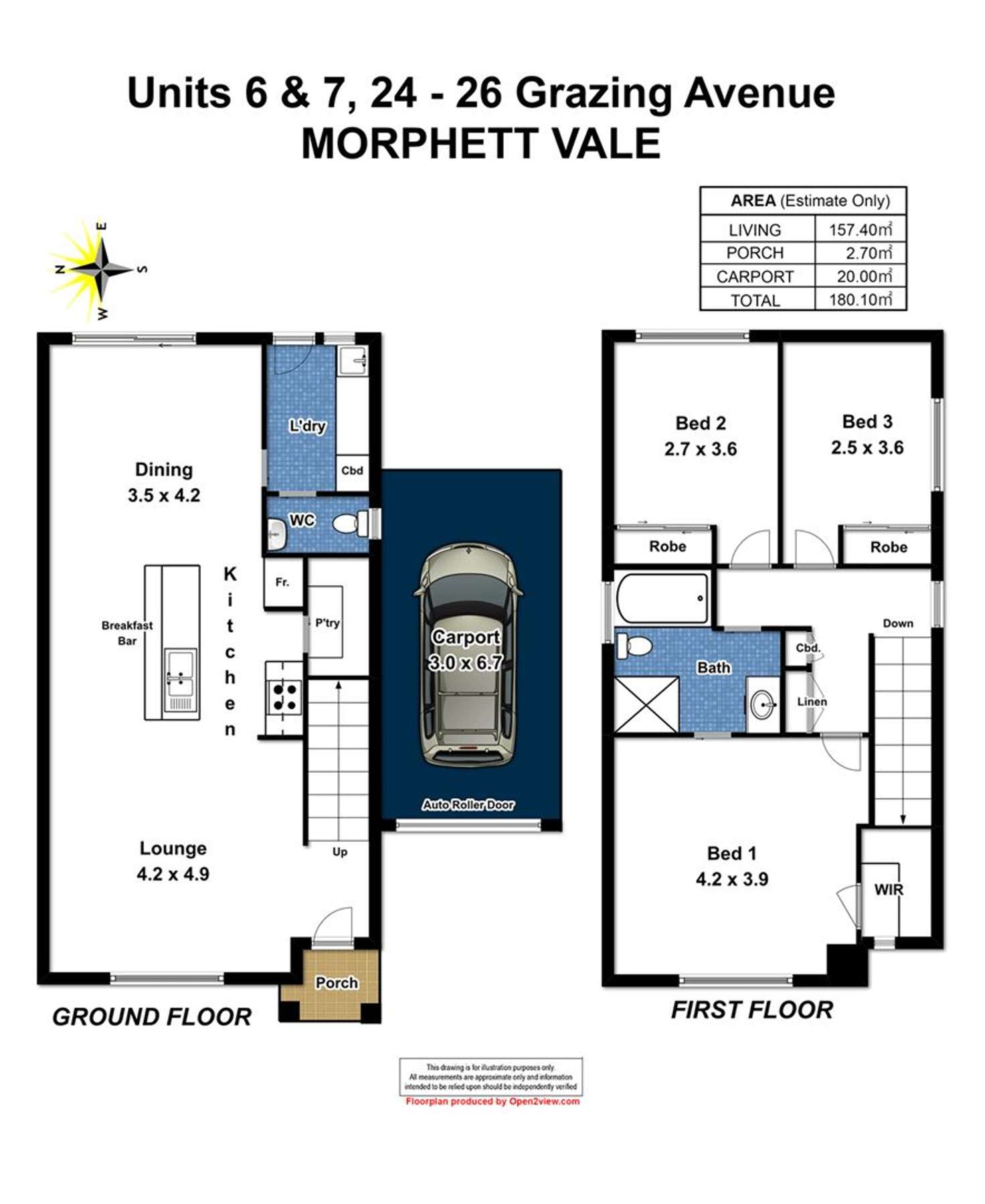 Floorplan of Homely townhouse listing, 6/24 - 26 Grazing Avenue, Morphett Vale SA 5162