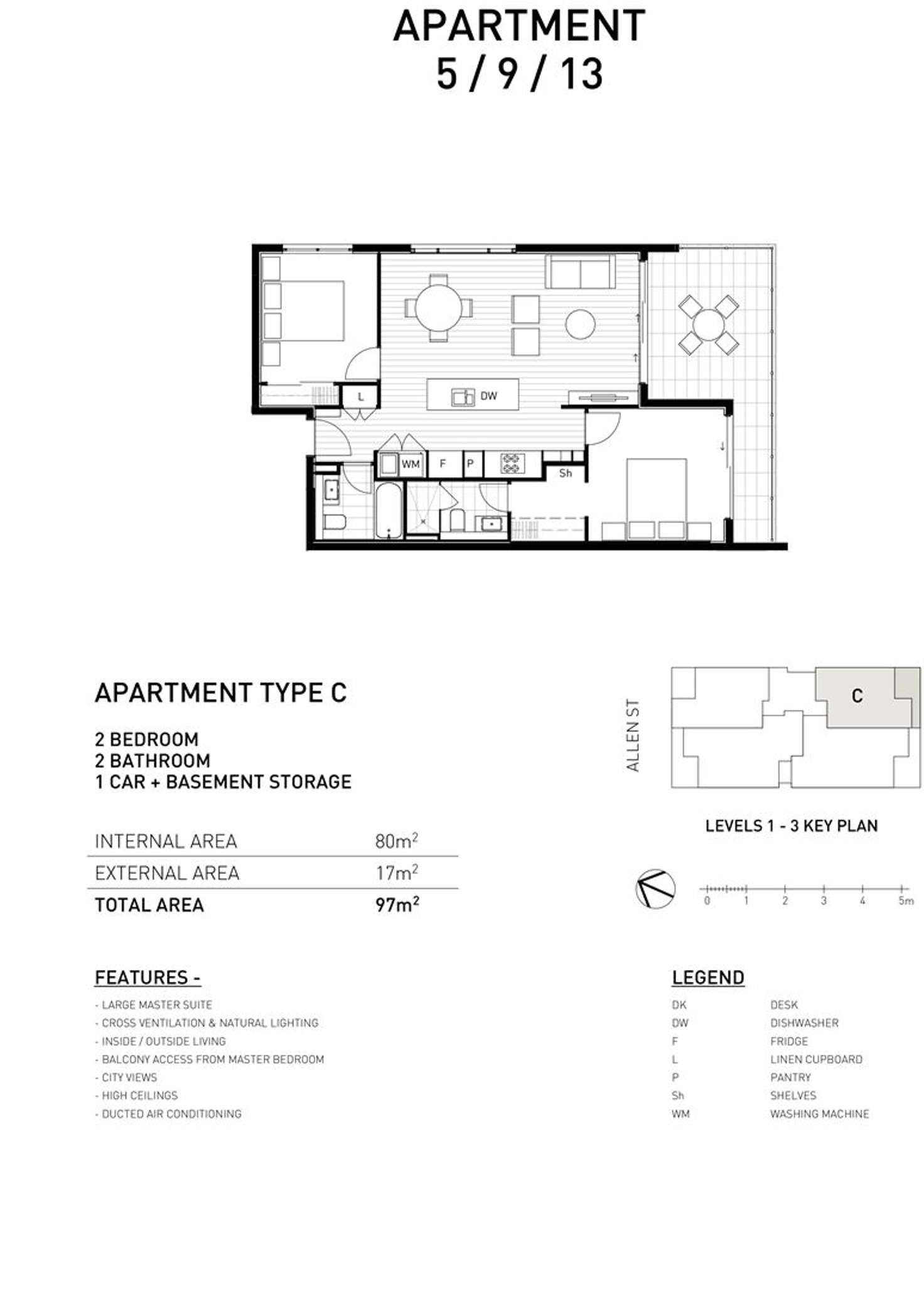 Floorplan of Homely unit listing, 9/17 Allen Street, Hamilton QLD 4007
