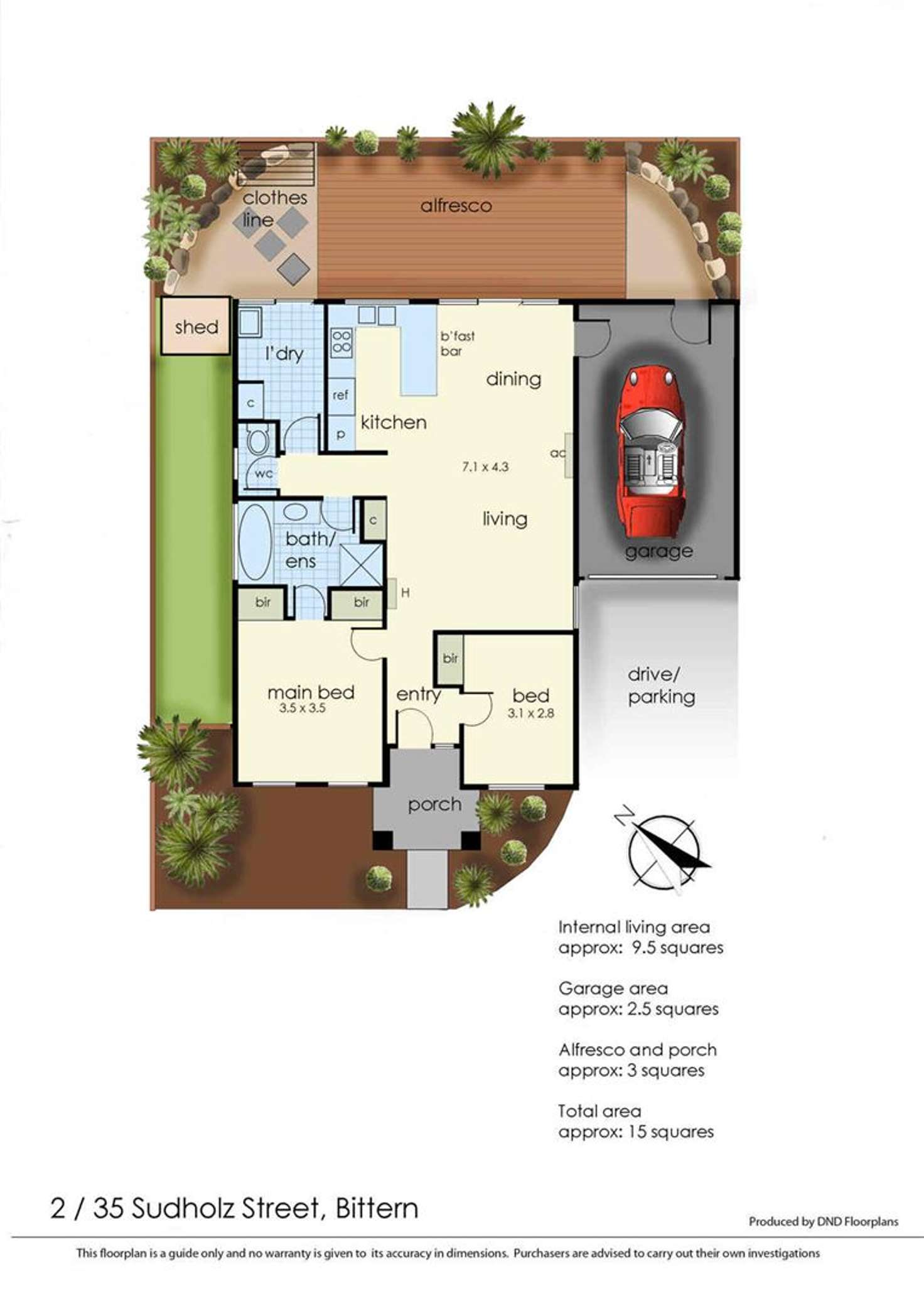 Floorplan of Homely unit listing, 2/35 Sudholz Street, Bittern VIC 3918