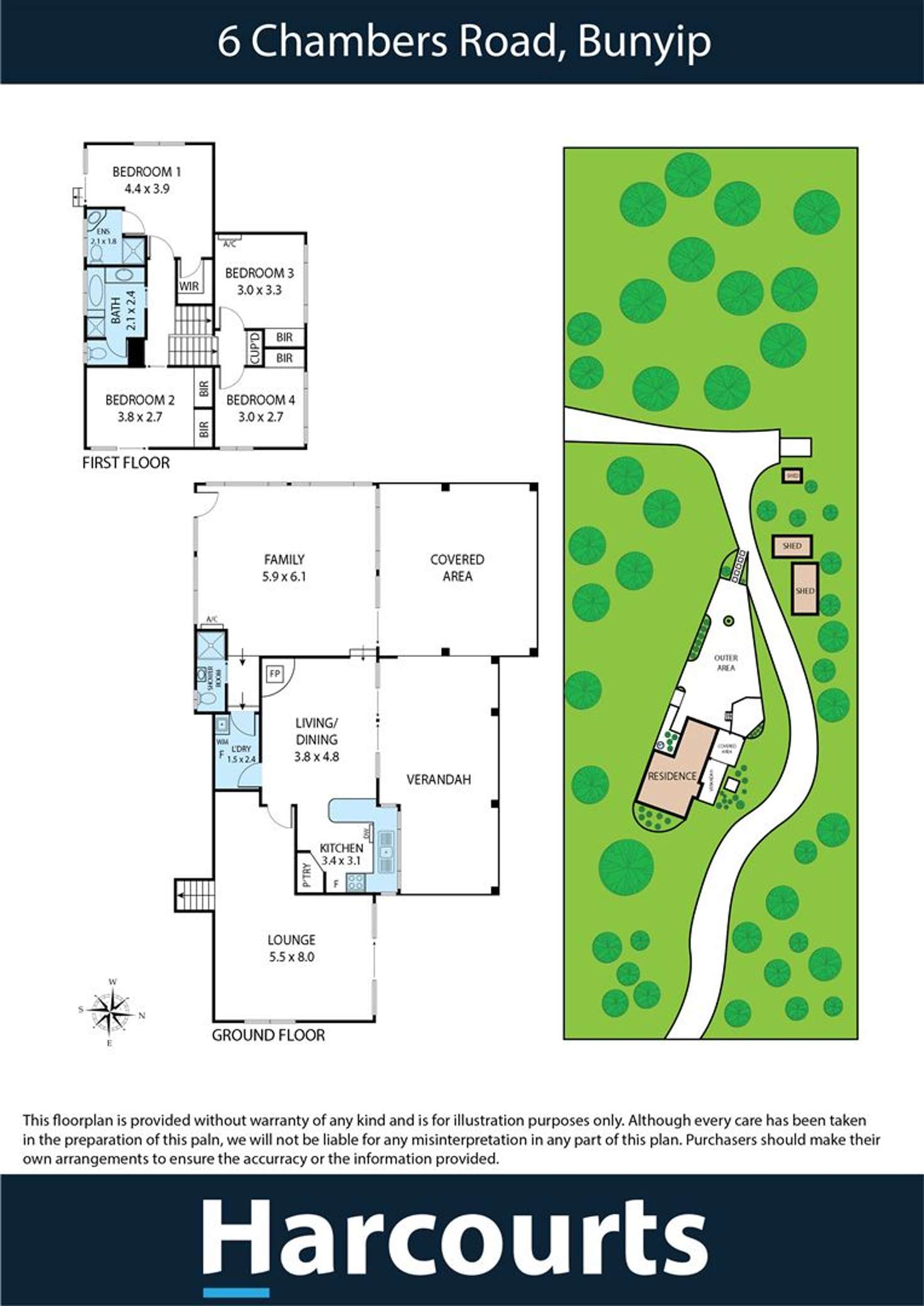 Floorplan of Homely house listing, 6 Chambers Road, Bunyip VIC 3815