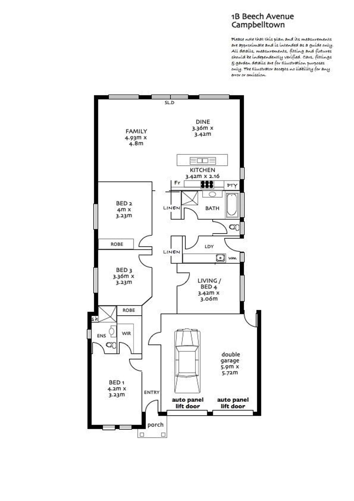 Floorplan of Homely house listing, 1B Beech Avenue, Campbelltown SA 5074