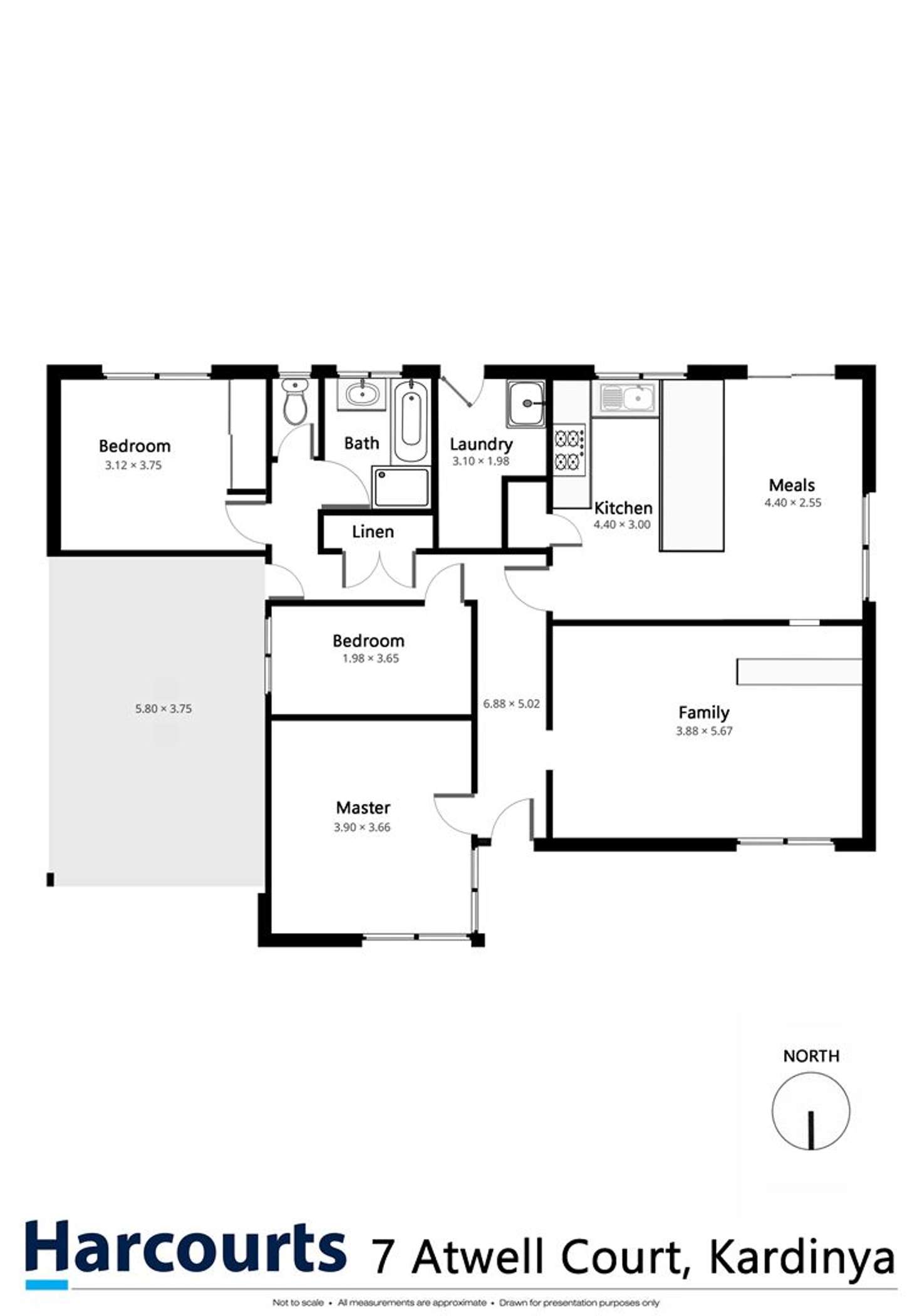 Floorplan of Homely house listing, 7 Atwell Court, Kardinya WA 6163