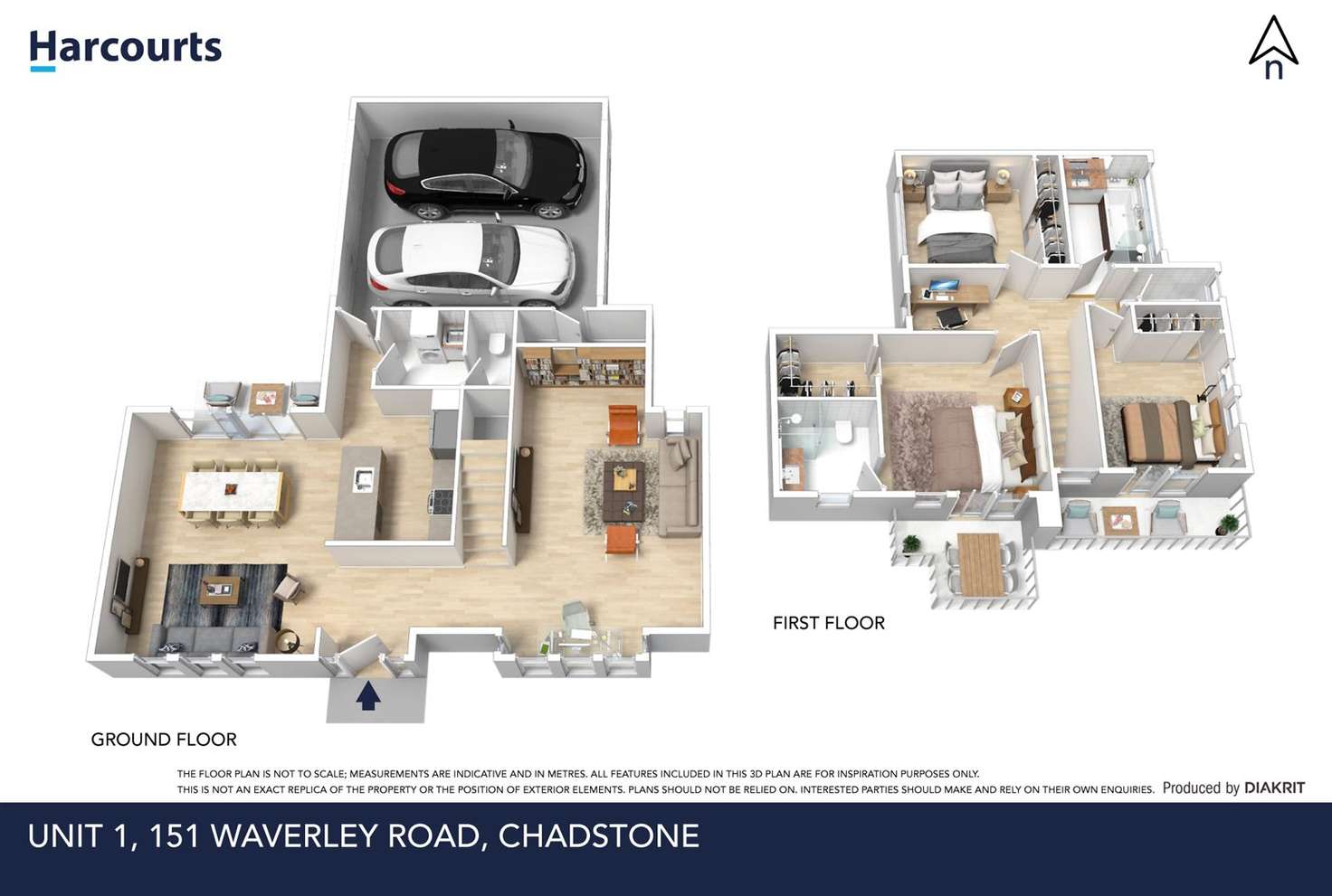 Floorplan of Homely townhouse listing, 1/151 Waverley Road, Chadstone VIC 3148