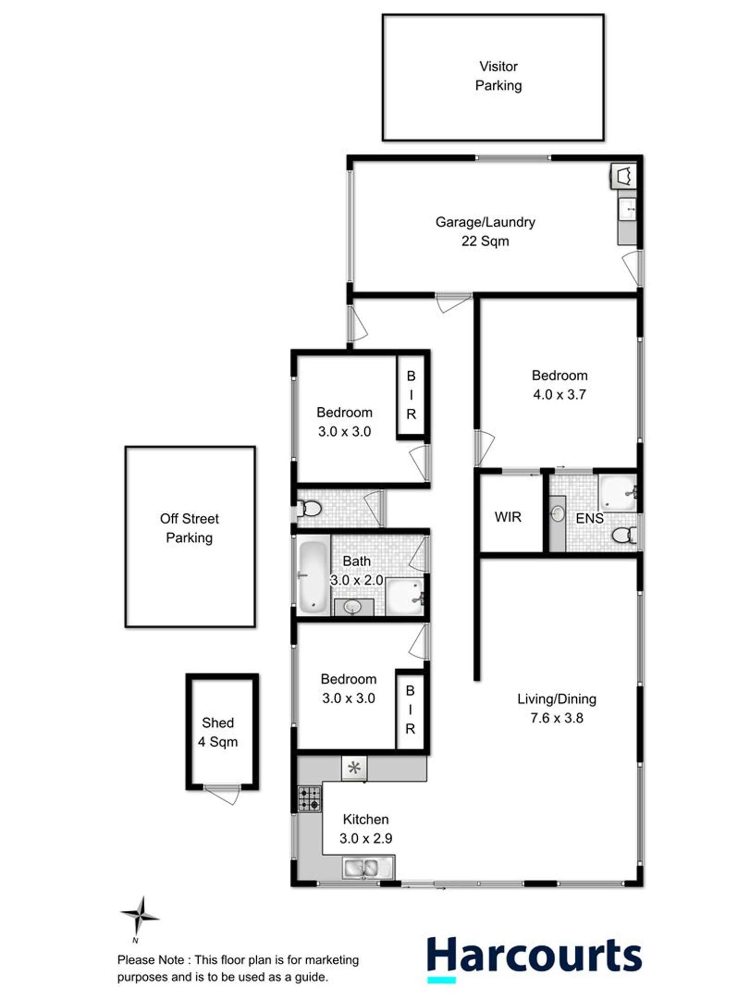 Floorplan of Homely house listing, 2/1 Ash Close, Sorell TAS 7172