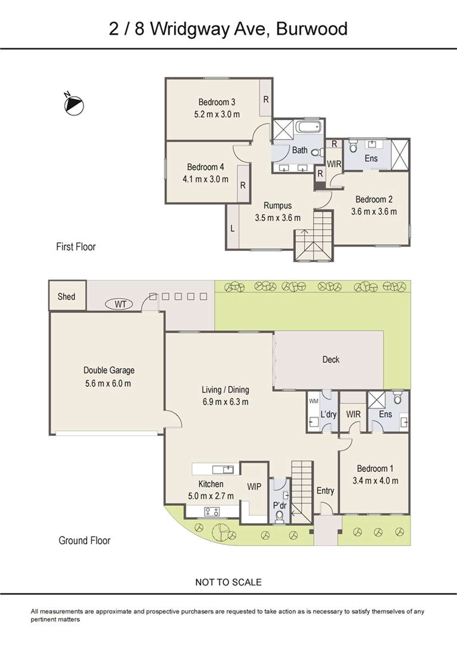 Floorplan of Homely townhouse listing, 2/8 Wridgway Avenue, Burwood VIC 3125