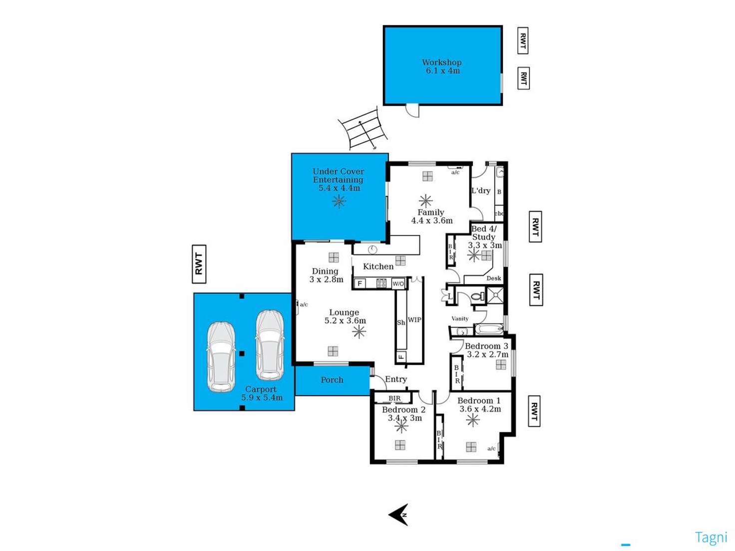 Floorplan of Homely house listing, 30 Crossing Road, Aberfoyle Park SA 5159