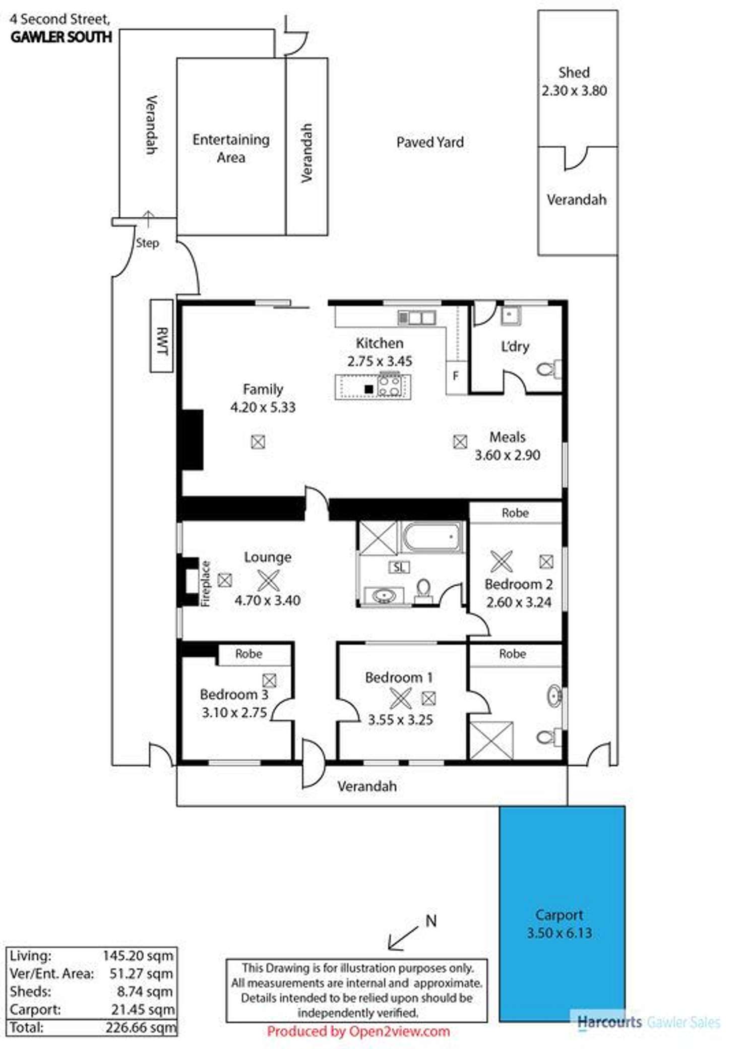 Floorplan of Homely house listing, 4 Second Street, Gawler South SA 5118