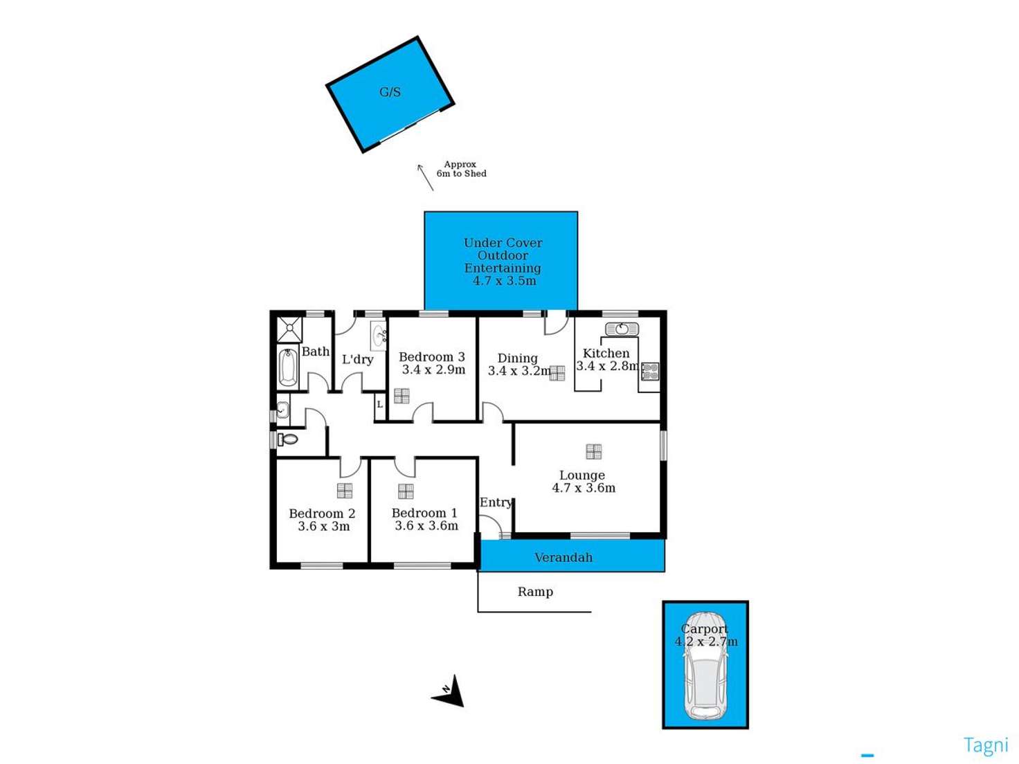 Floorplan of Homely house listing, 2 Teal Place, Noarlunga Downs SA 5168