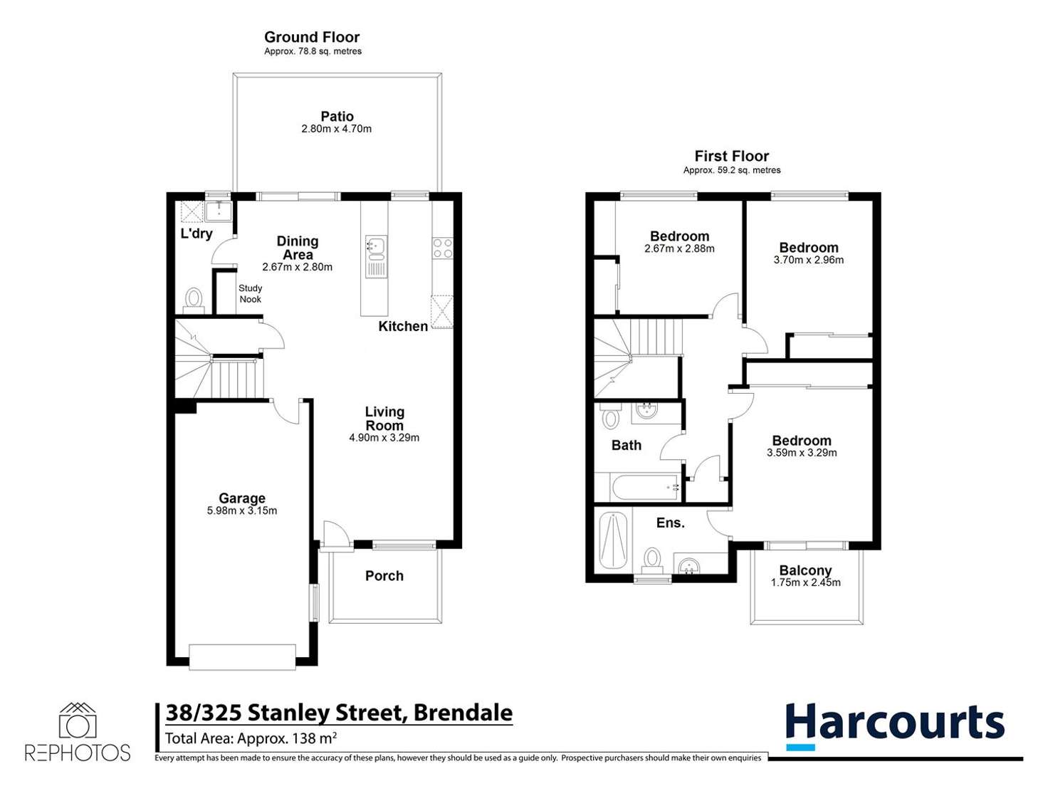Floorplan of Homely townhouse listing, 38/325 Stanley Street, Brendale QLD 4500