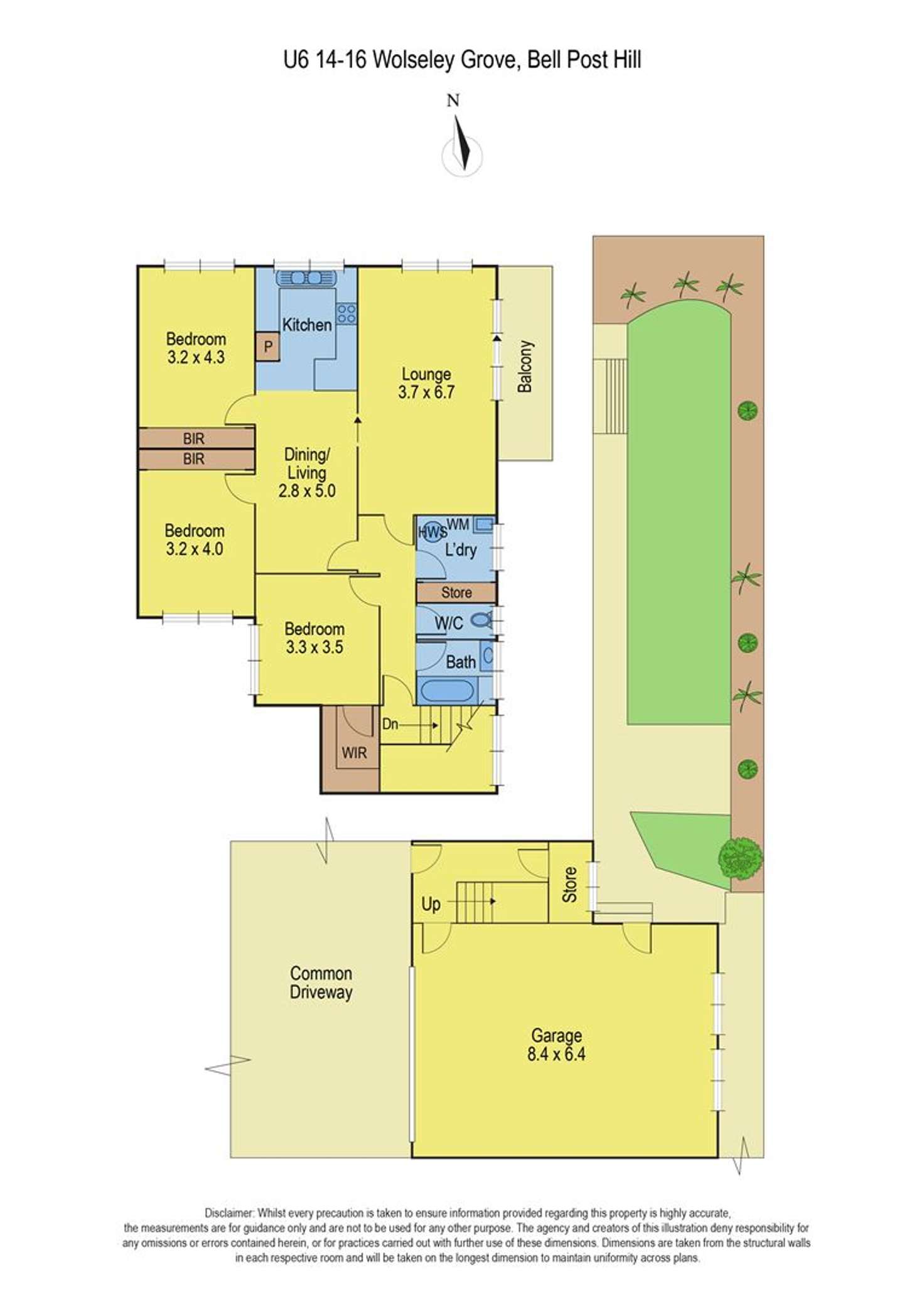 Floorplan of Homely unit listing, 6/14-16 Wolseley Grove, Bell Post Hill VIC 3215