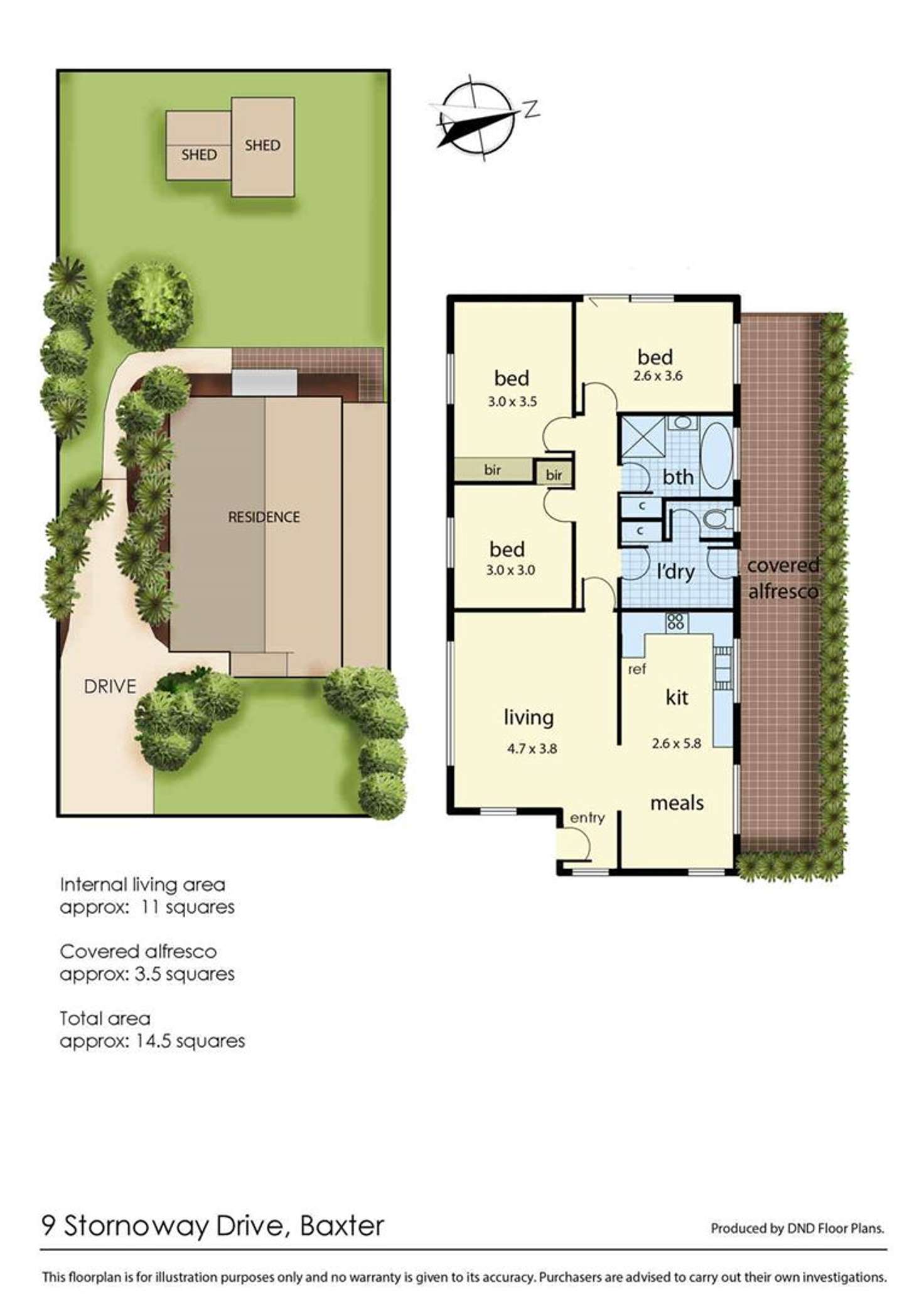 Floorplan of Homely house listing, 9 Stornoway Drive, Baxter VIC 3911