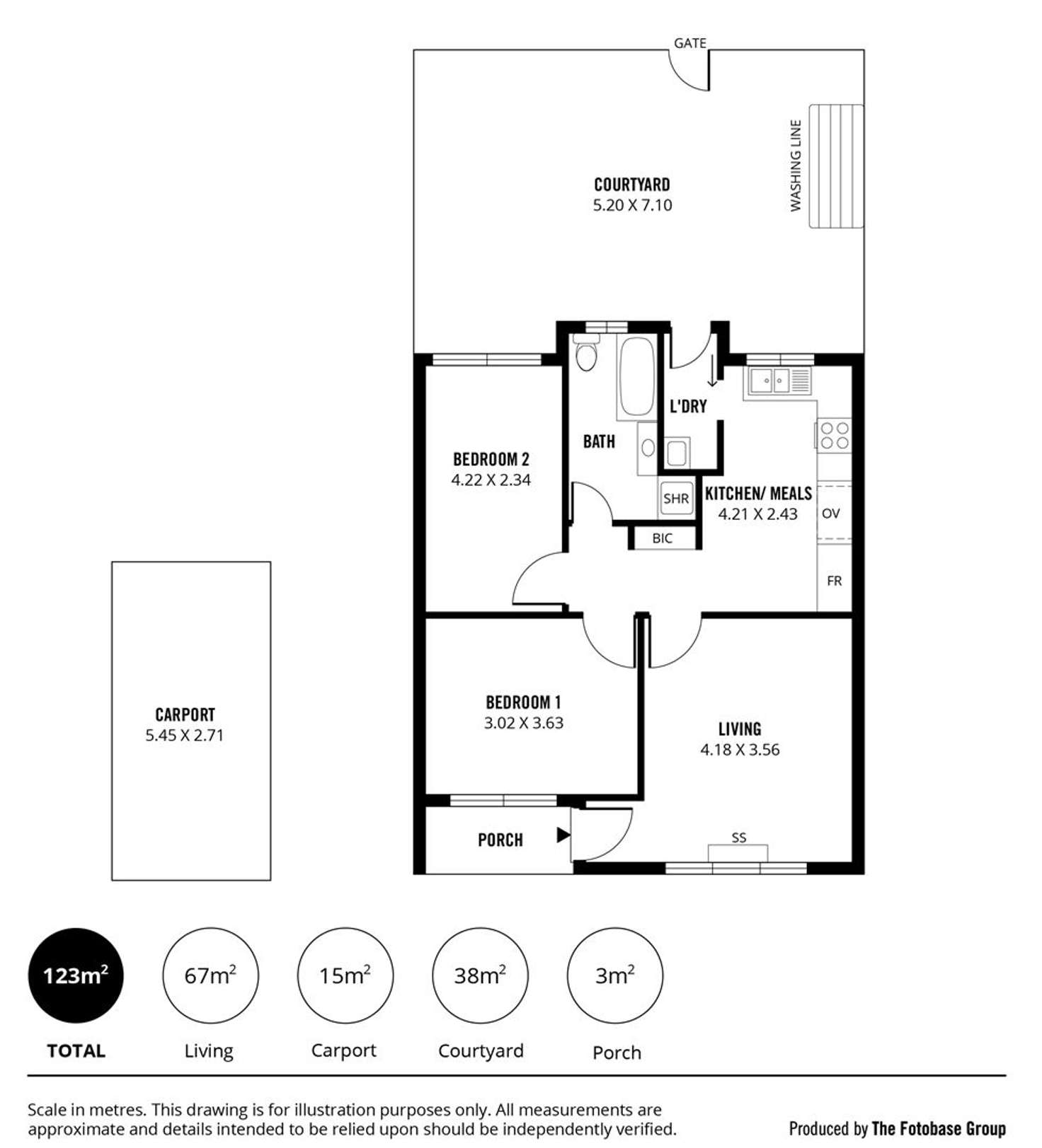 Floorplan of Homely unit listing, 3/8 Sheridan Street, Woodville North SA 5012