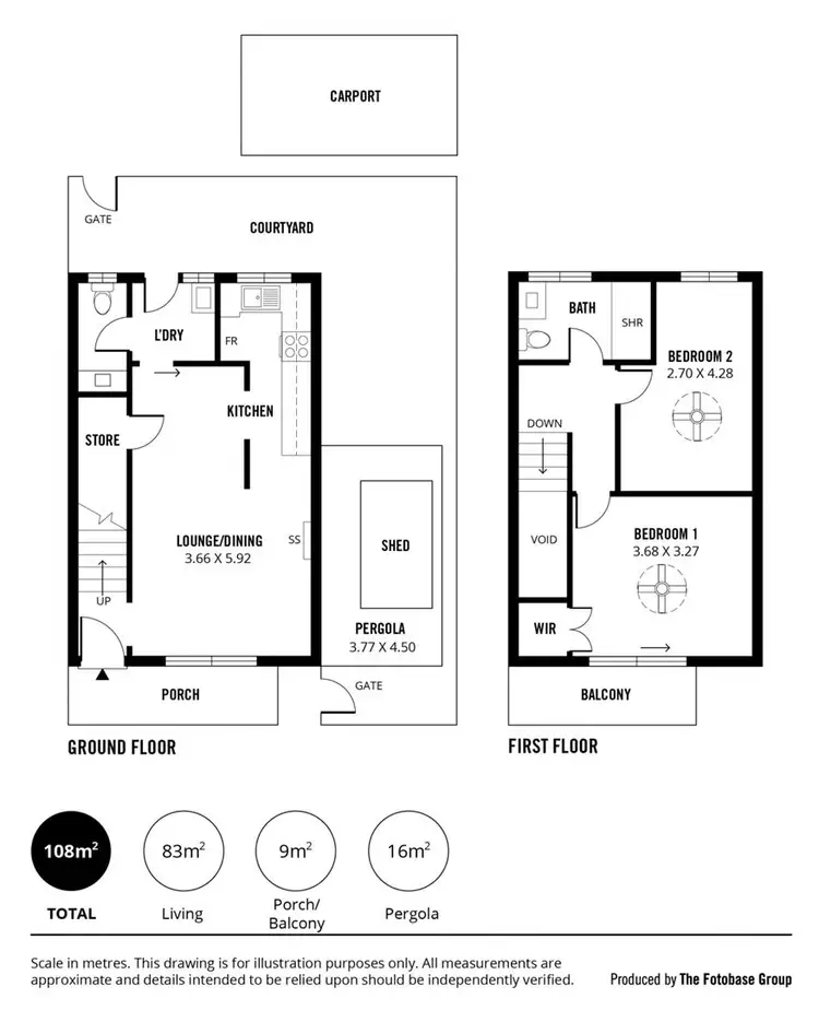Floorplan of Homely townhouse listing, 2/86 Esplanade, Semaphore SA 5019