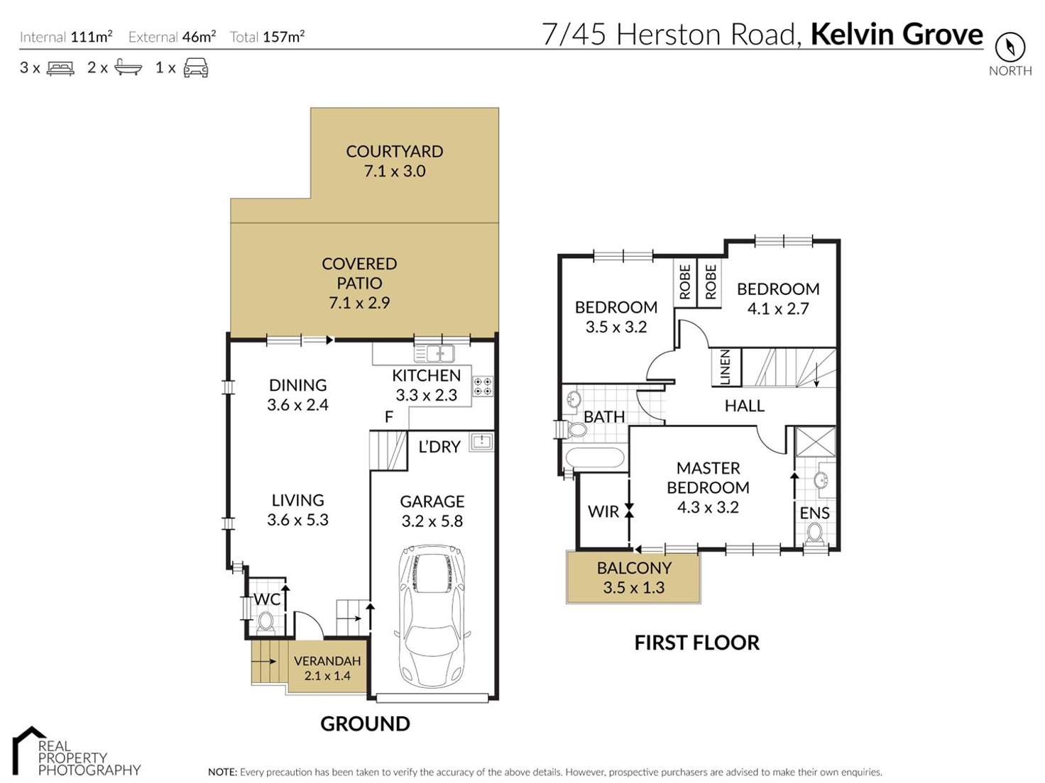 Floorplan of Homely townhouse listing, 7/45 Herston Road, Kelvin Grove QLD 4059