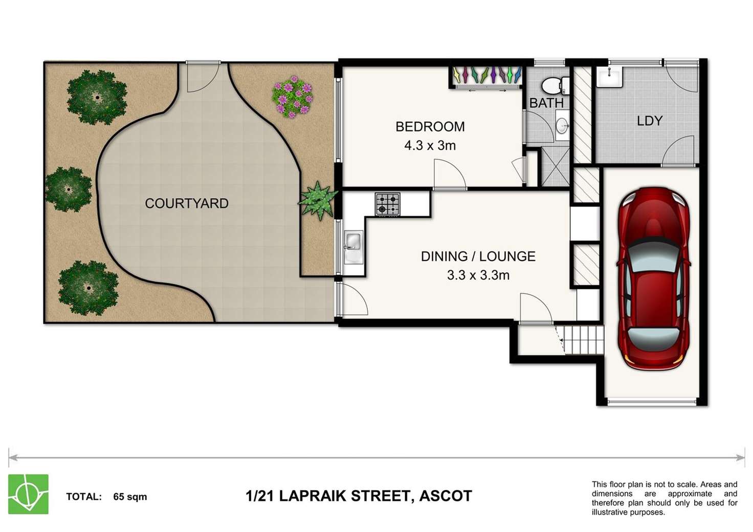 Floorplan of Homely unit listing, 1/21 Lapraik Street, Ascot QLD 4007