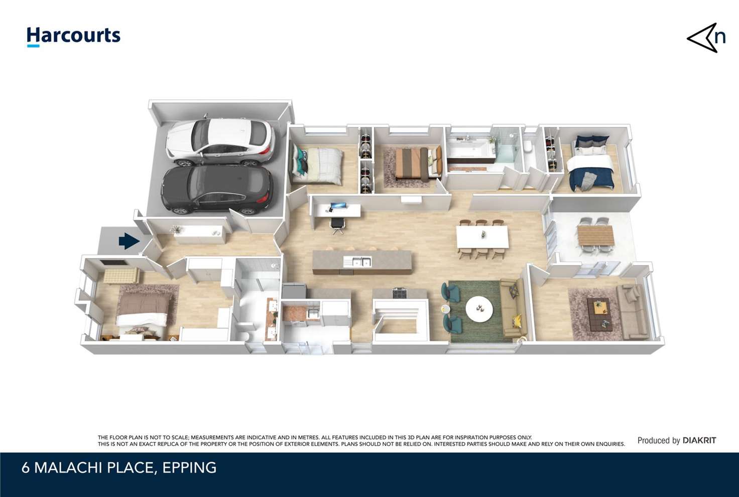 Floorplan of Homely house listing, 6 Malachi Place, Epping VIC 3076