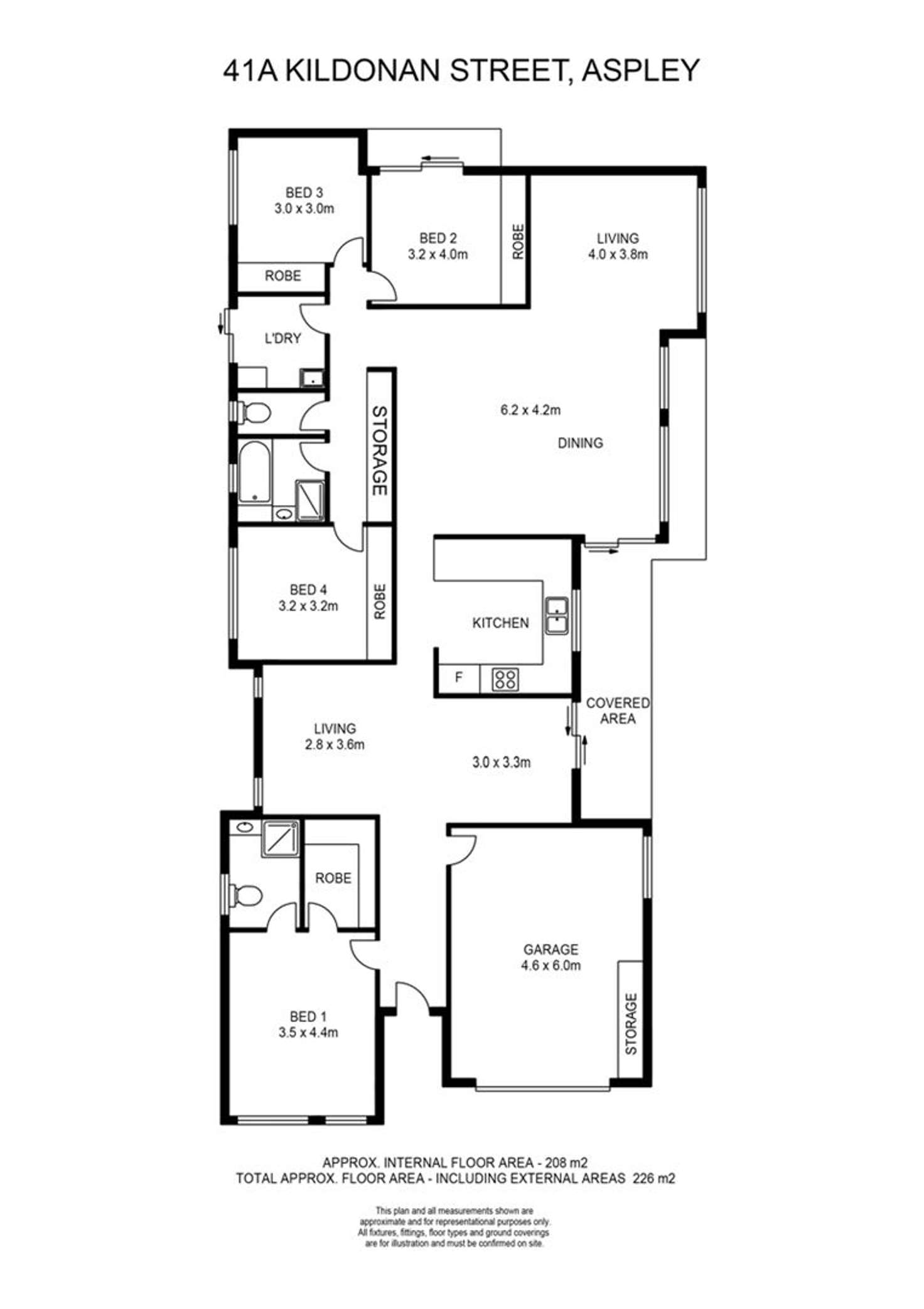 Floorplan of Homely house listing, 41A Kildonan Street, Aspley QLD 4034