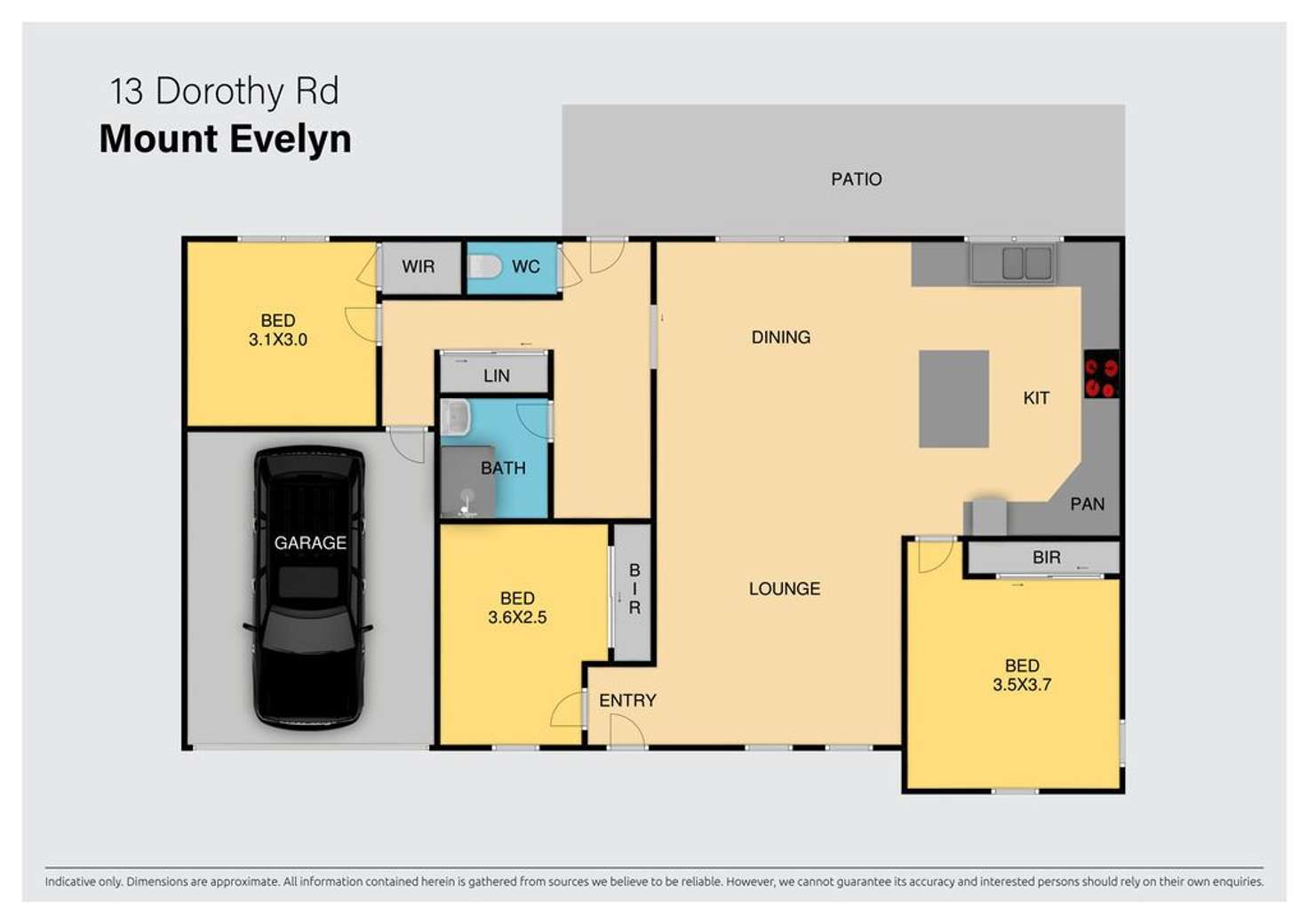 Floorplan of Homely house listing, 13 Dorothy Road, Mount Evelyn VIC 3796