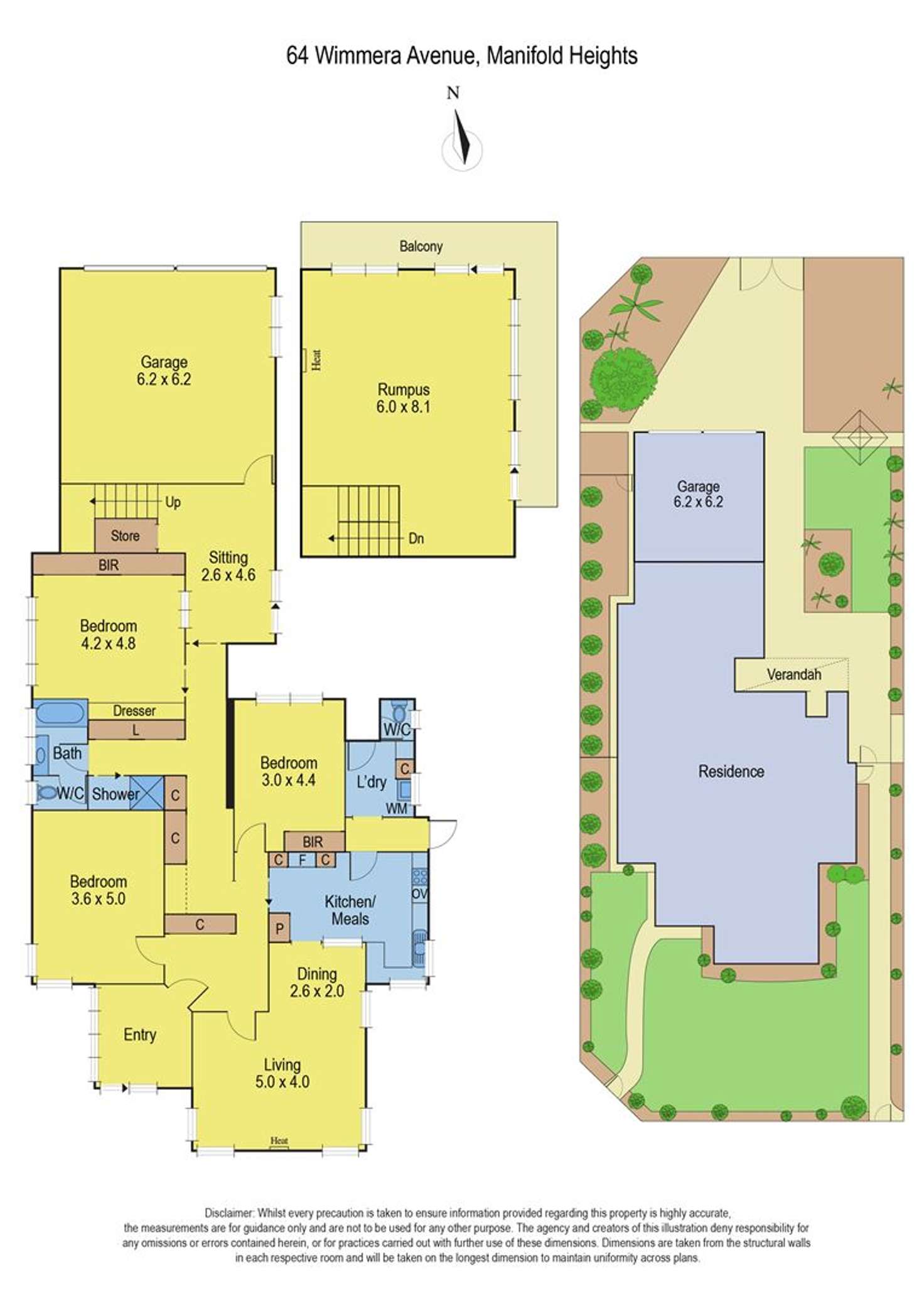 Floorplan of Homely house listing, 64 Wimmera Avenue, Manifold Heights VIC 3218