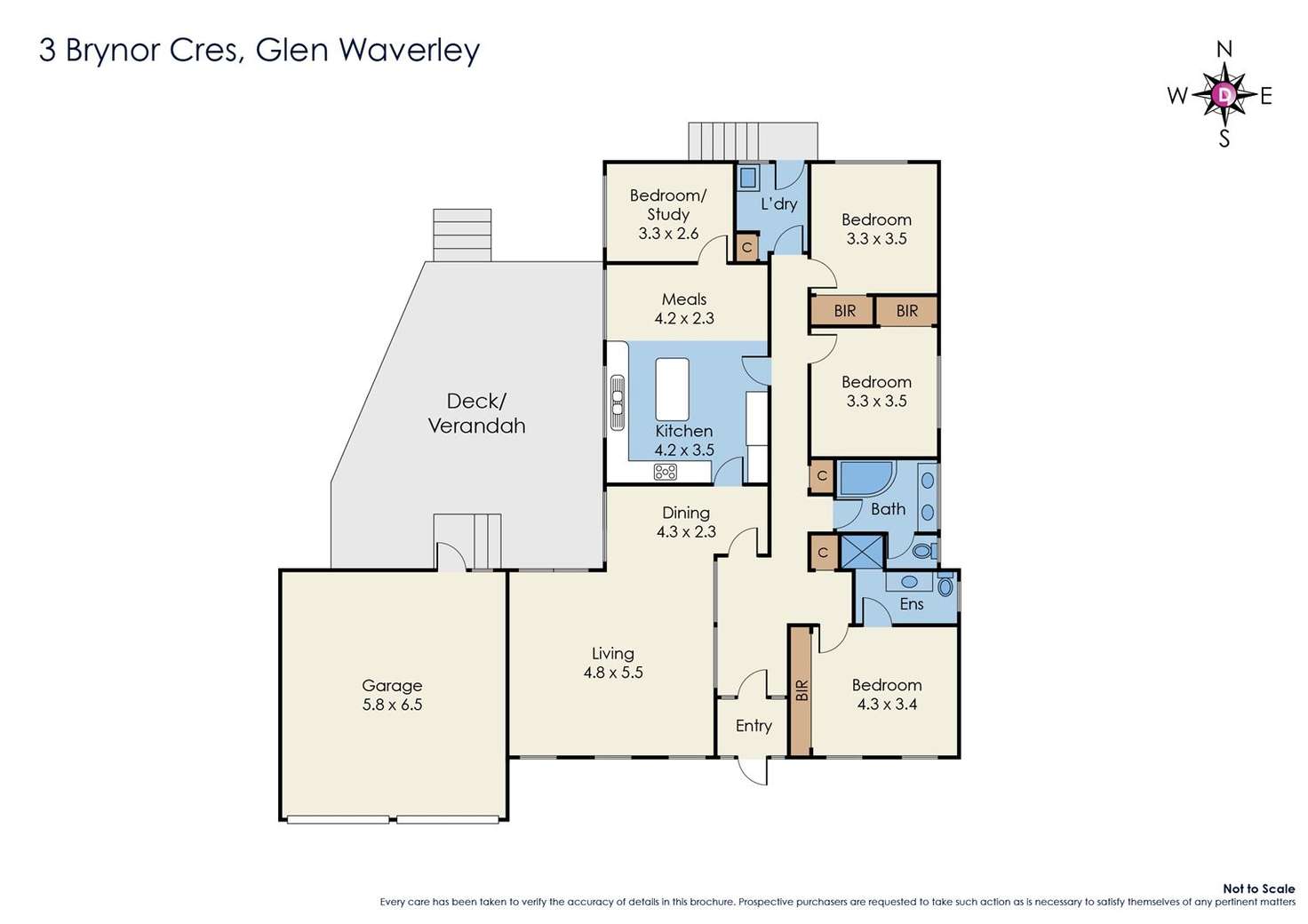 Floorplan of Homely house listing, 3 Brynor Crescent, Glen Waverley VIC 3150