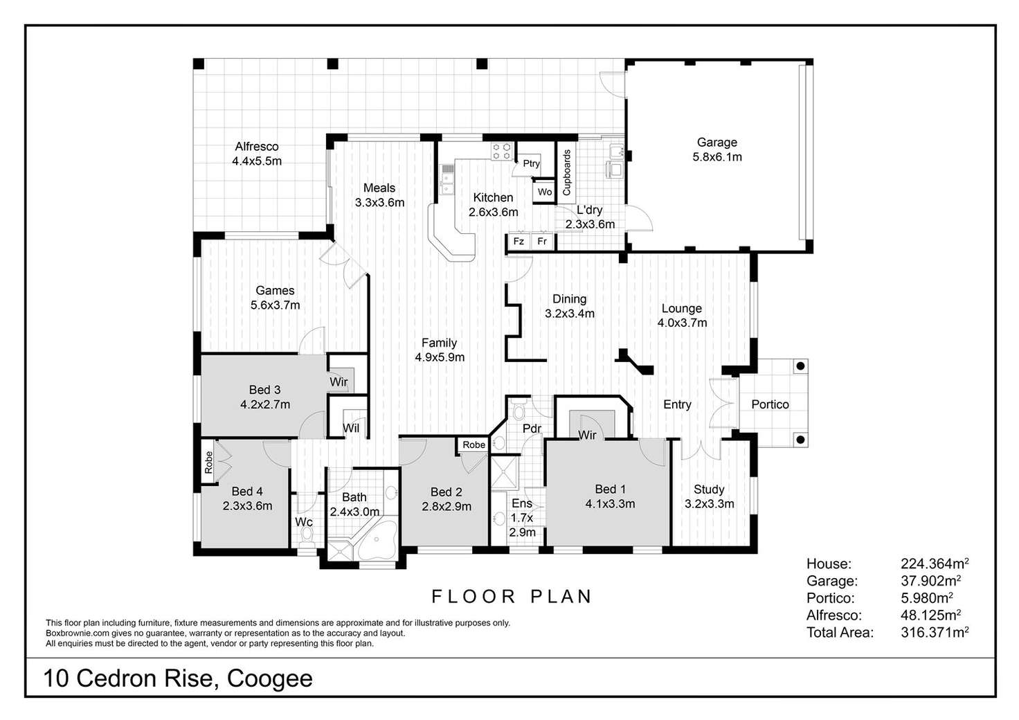 Floorplan of Homely house listing, 10 Cedron Rise, Coogee WA 6166