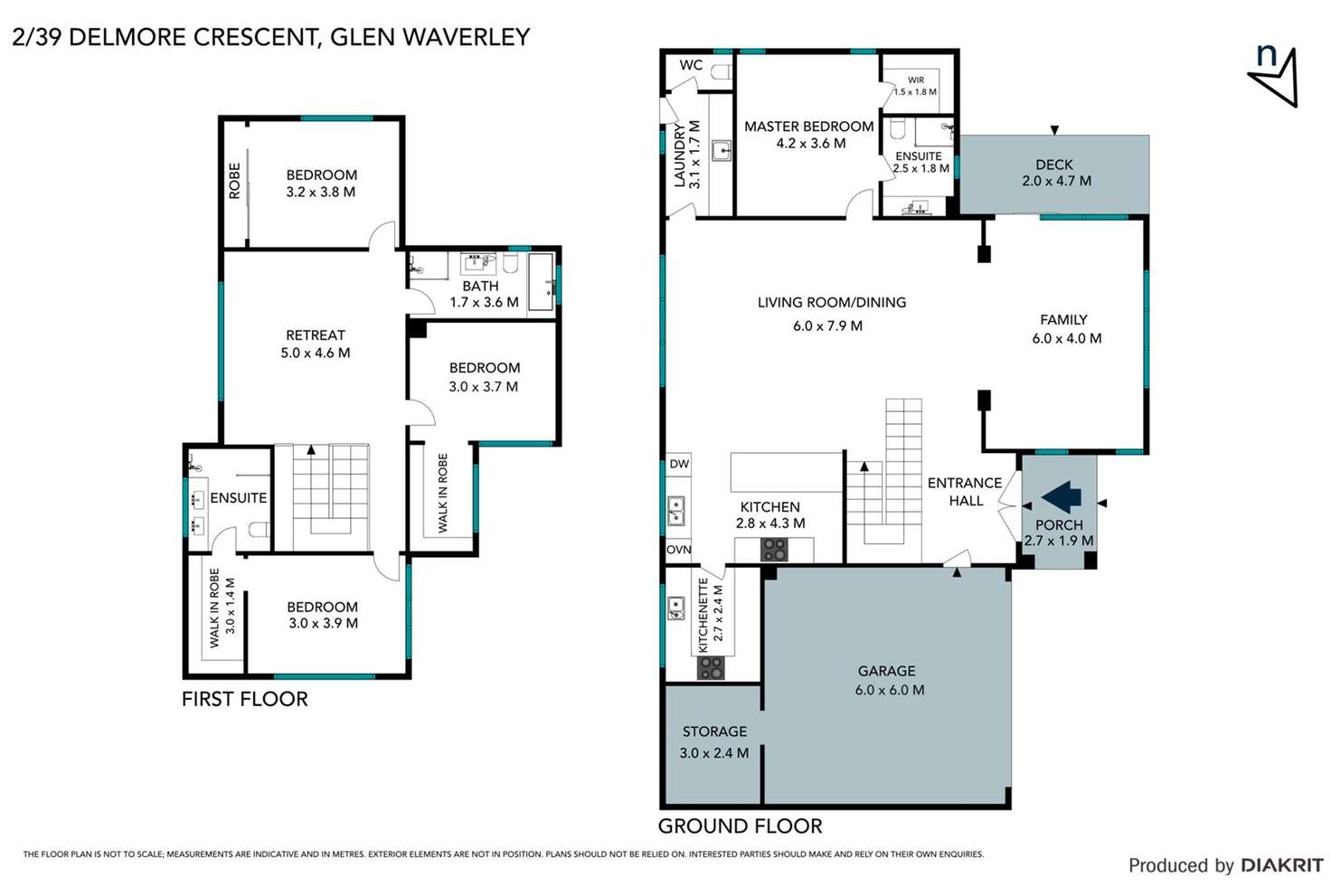 Floorplan of Homely townhouse listing, 2/39 Delmore Crescent, Glen Waverley VIC 3150