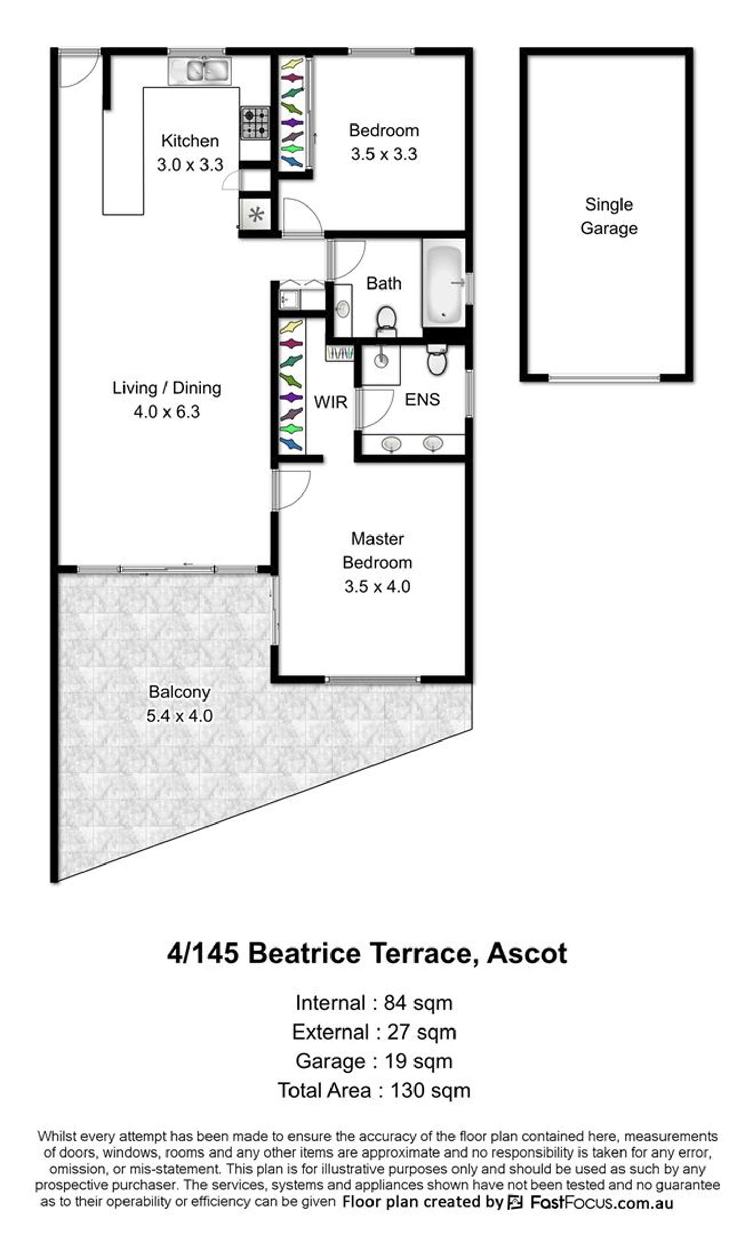 Floorplan of Homely unit listing, 4/145 Beatrice Terrace, Ascot QLD 4007