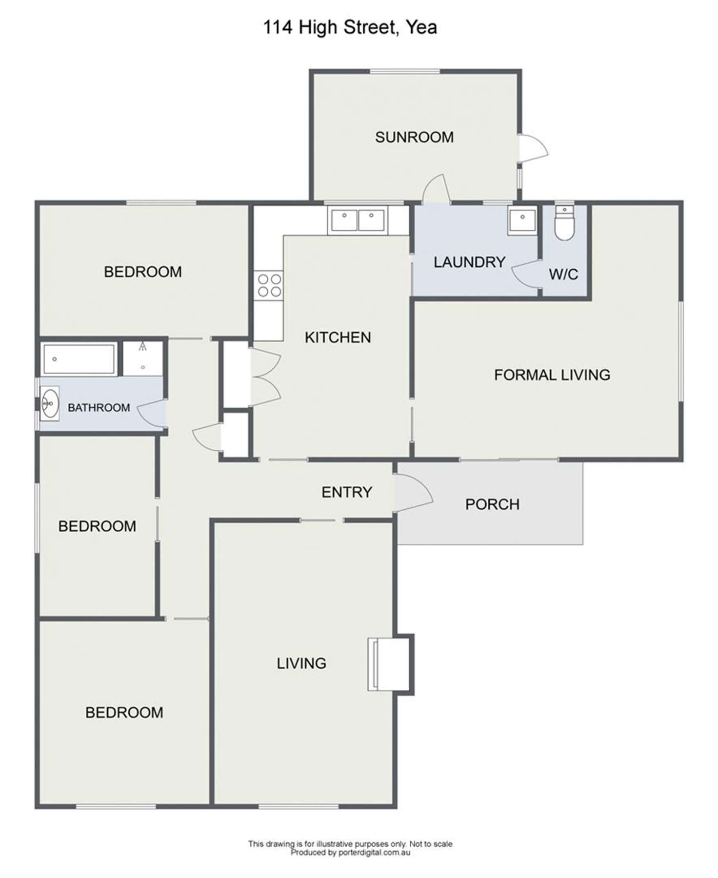Floorplan of Homely house listing, 114 High Street, Yea VIC 3717