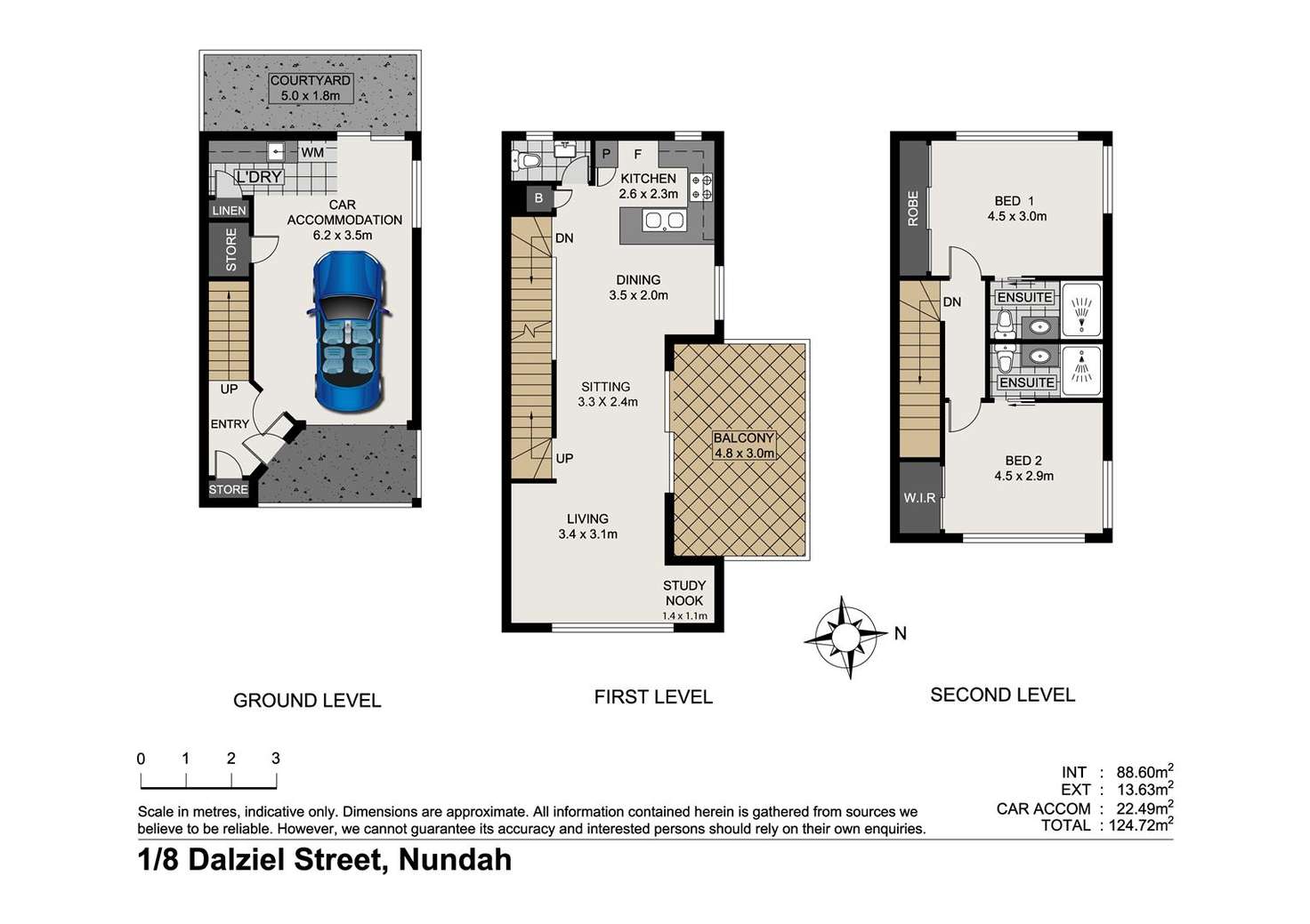 Floorplan of Homely townhouse listing, 1/8 Dalziel St, Nundah QLD 4012