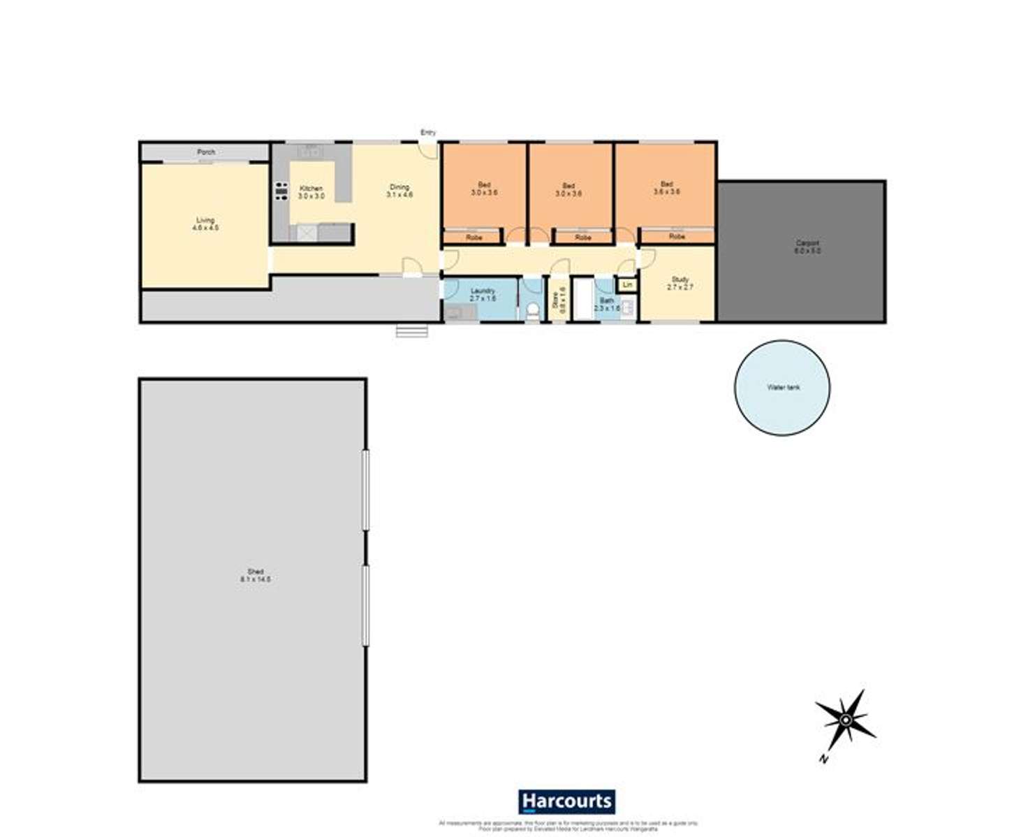 Floorplan of Homely house listing, 8 Tungamah-Peechelba Road, Peechelba VIC 3678