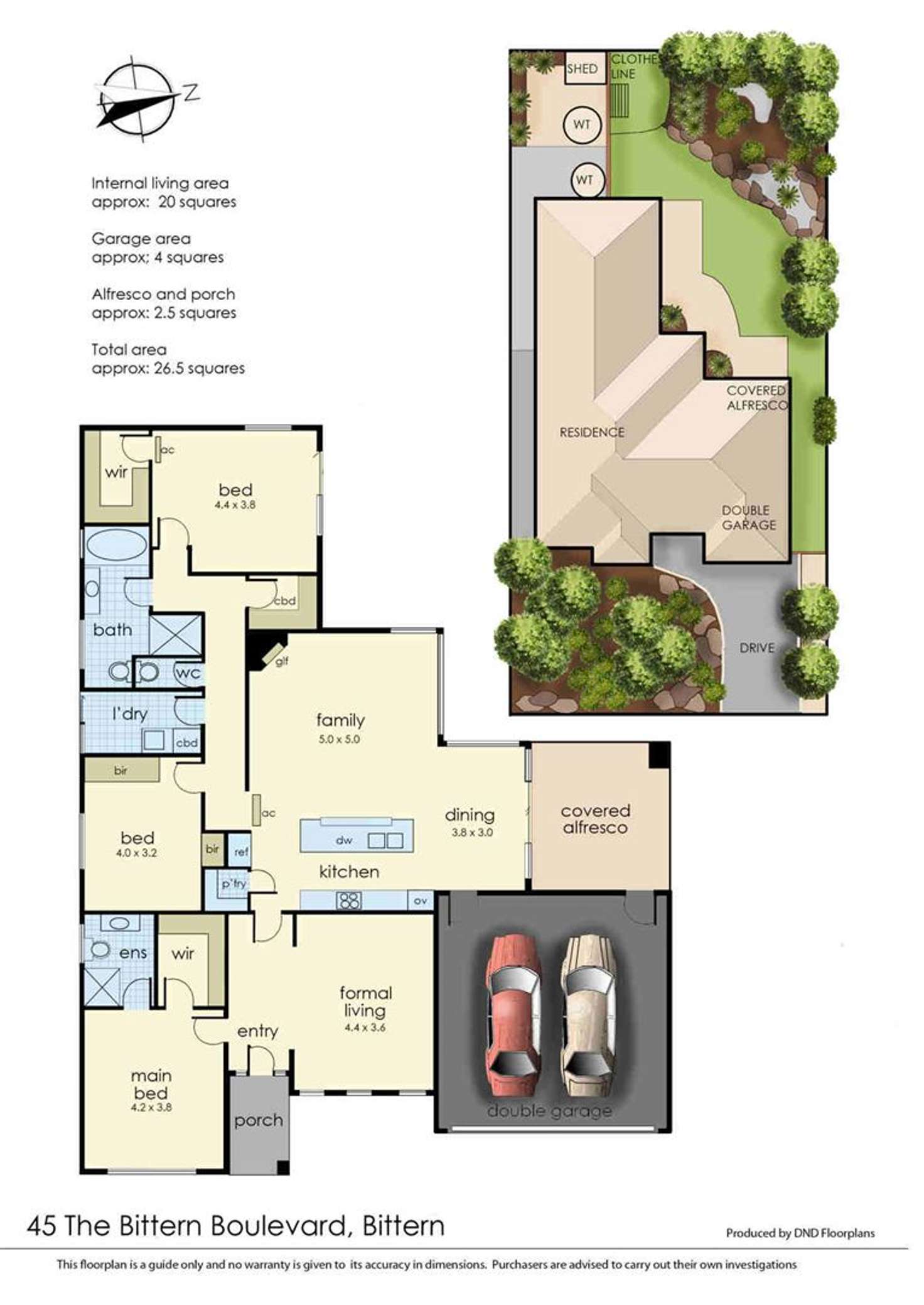 Floorplan of Homely house listing, 45 The Bittern Boulevard, Bittern VIC 3918