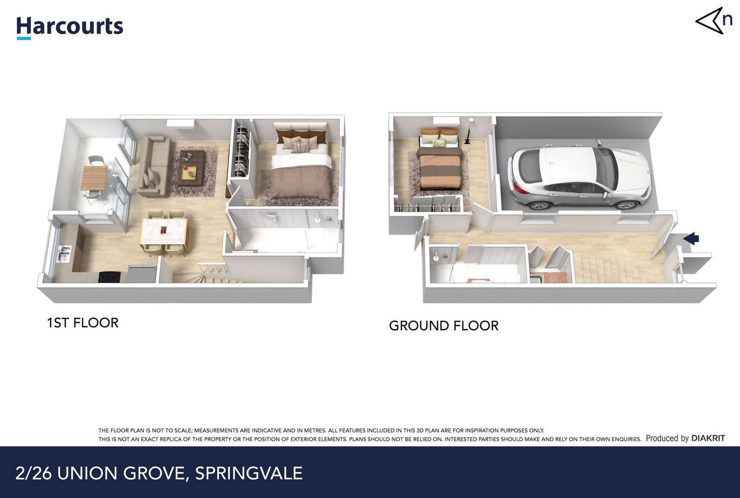 Floorplan of Homely townhouse listing, 2/26 Union Grove, Springvale VIC 3171
