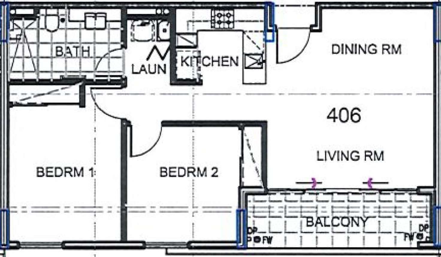 Floorplan of Homely apartment listing, 406/28-30 Warwick Avenue, Springvale VIC 3171