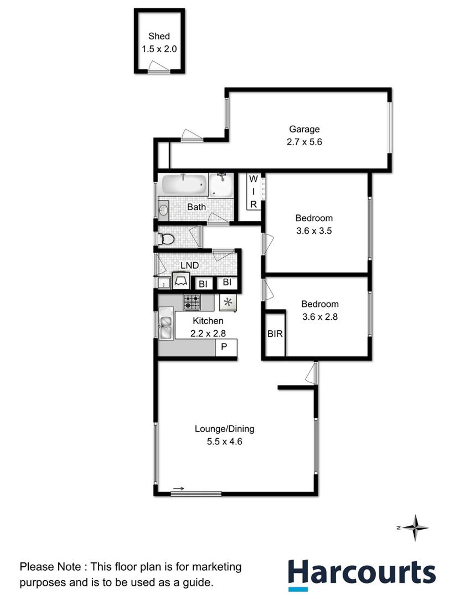 Floorplan of Homely unit listing, 3/4 Douglas Street, Bellerive TAS 7018