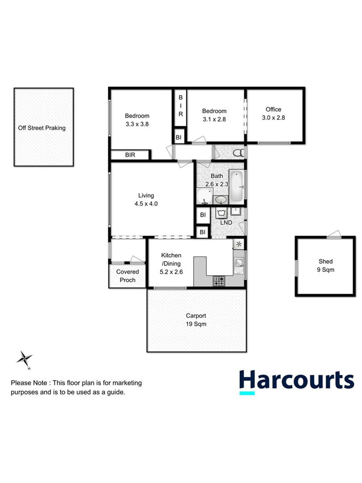 Floorplan of Homely unit listing, 3/8 Tregear Street, Moonah TAS 7009