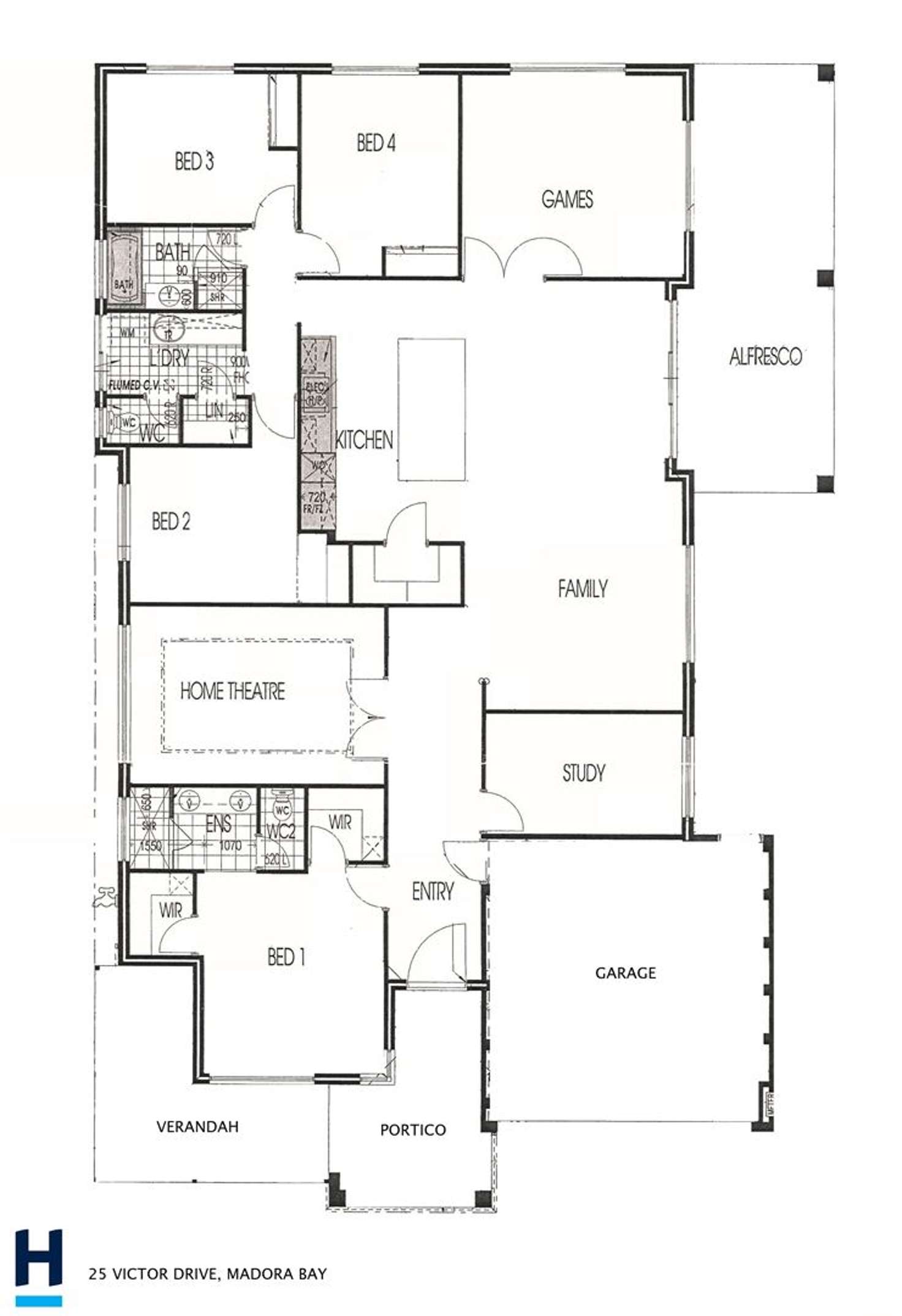 Floorplan of Homely house listing, 25 Victor Drive, Madora Bay WA 6210