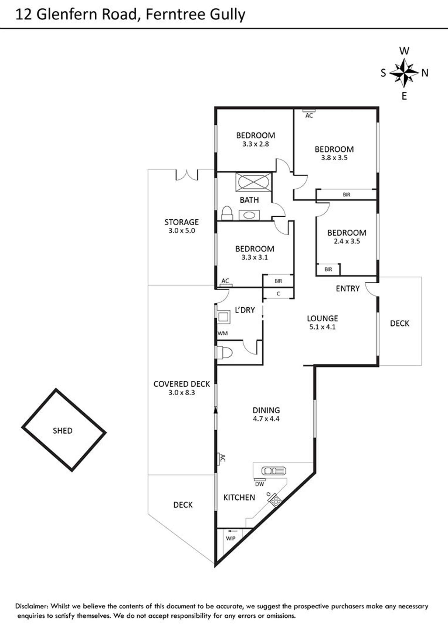 Floorplan of Homely house listing, 12 Glenfern Road, Ferntree Gully VIC 3156