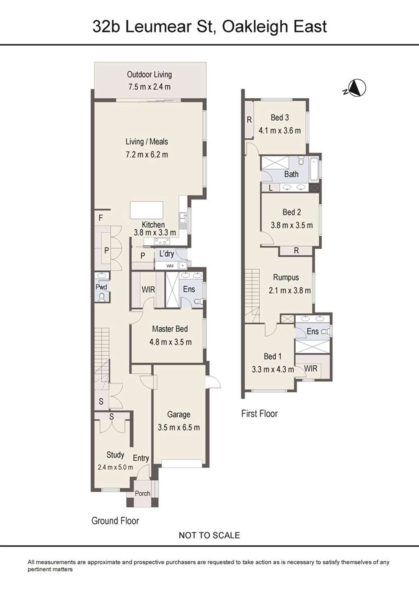 Floorplan of Homely house listing, 32B Leumear Street, Oakleigh East VIC 3166