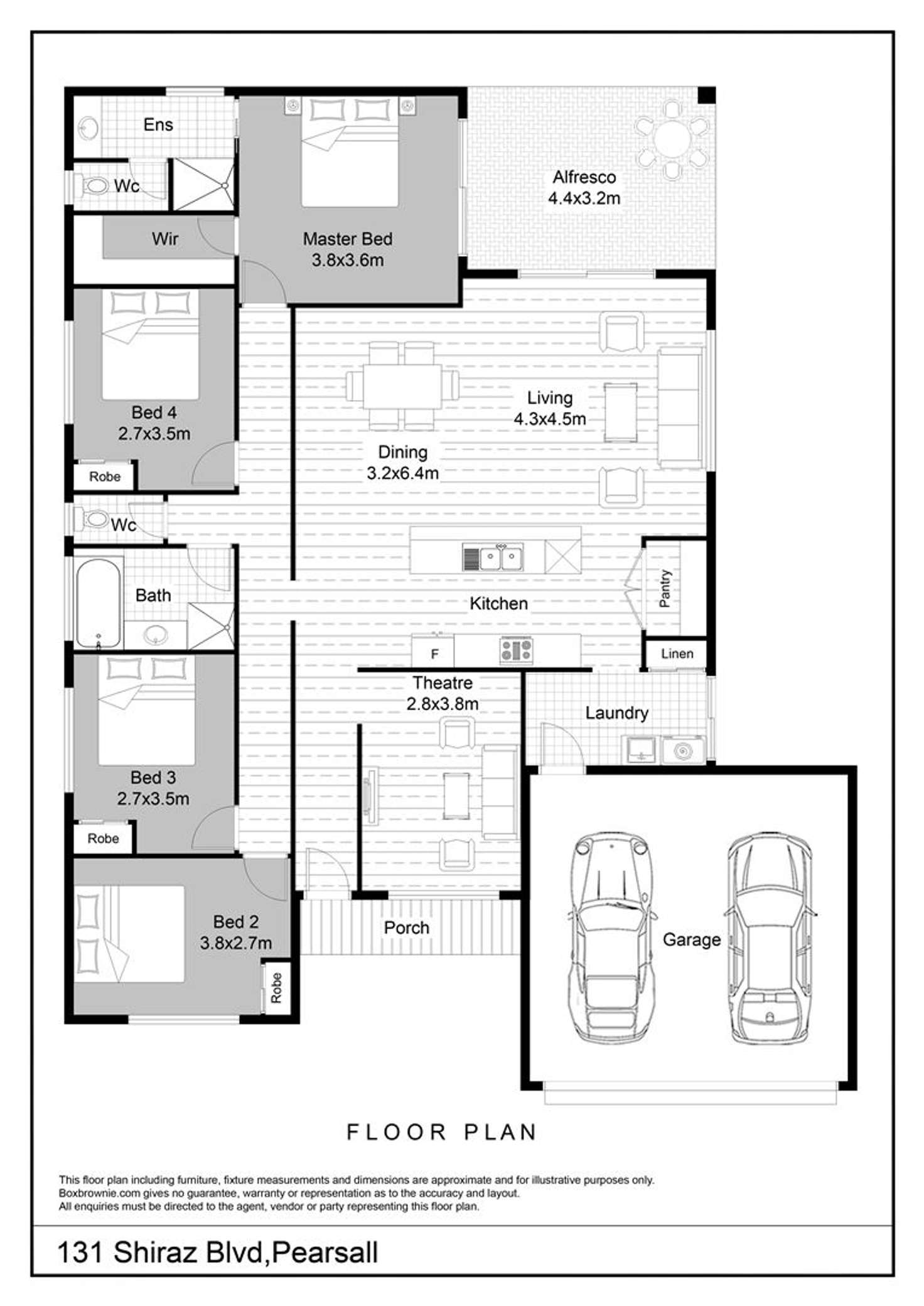 Floorplan of Homely house listing, 131 Shiraz Boulevard, Pearsall WA 6065