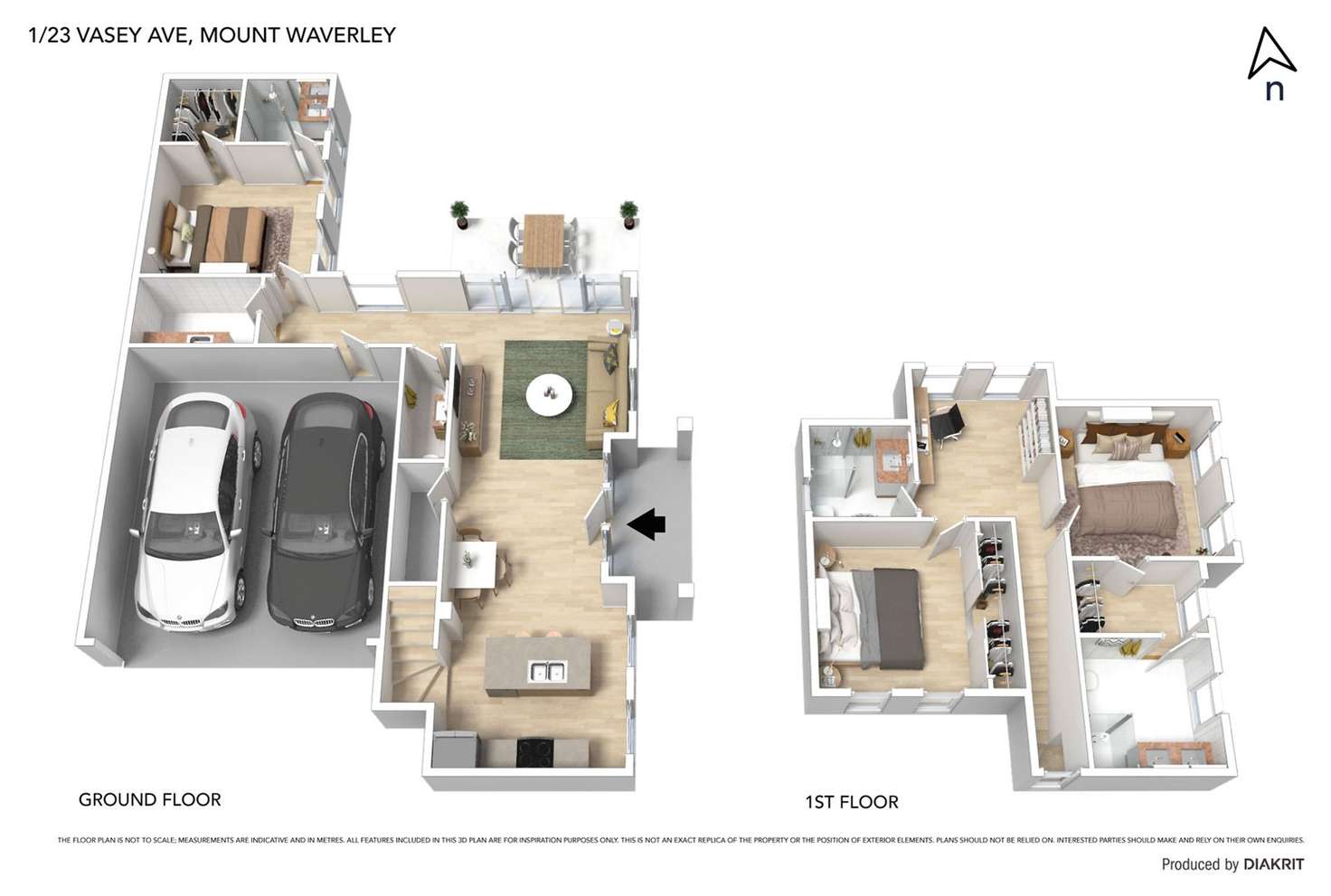 Floorplan of Homely townhouse listing, 1/23 Vasey Avenue, Mount Waverley VIC 3149