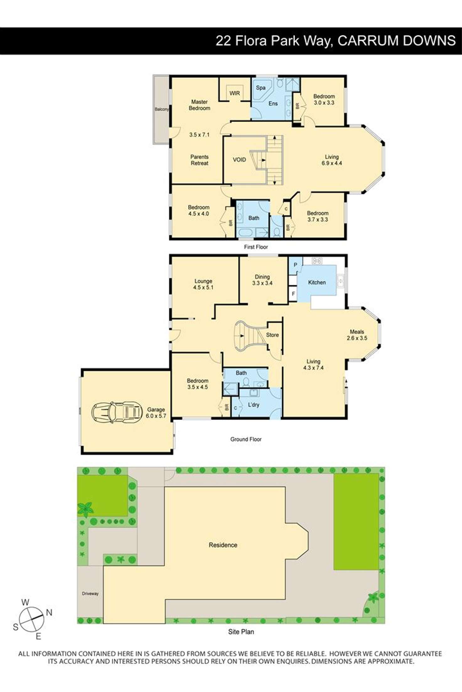 Floorplan of Homely house listing, 22 Flora Parkway, Carrum Downs VIC 3201