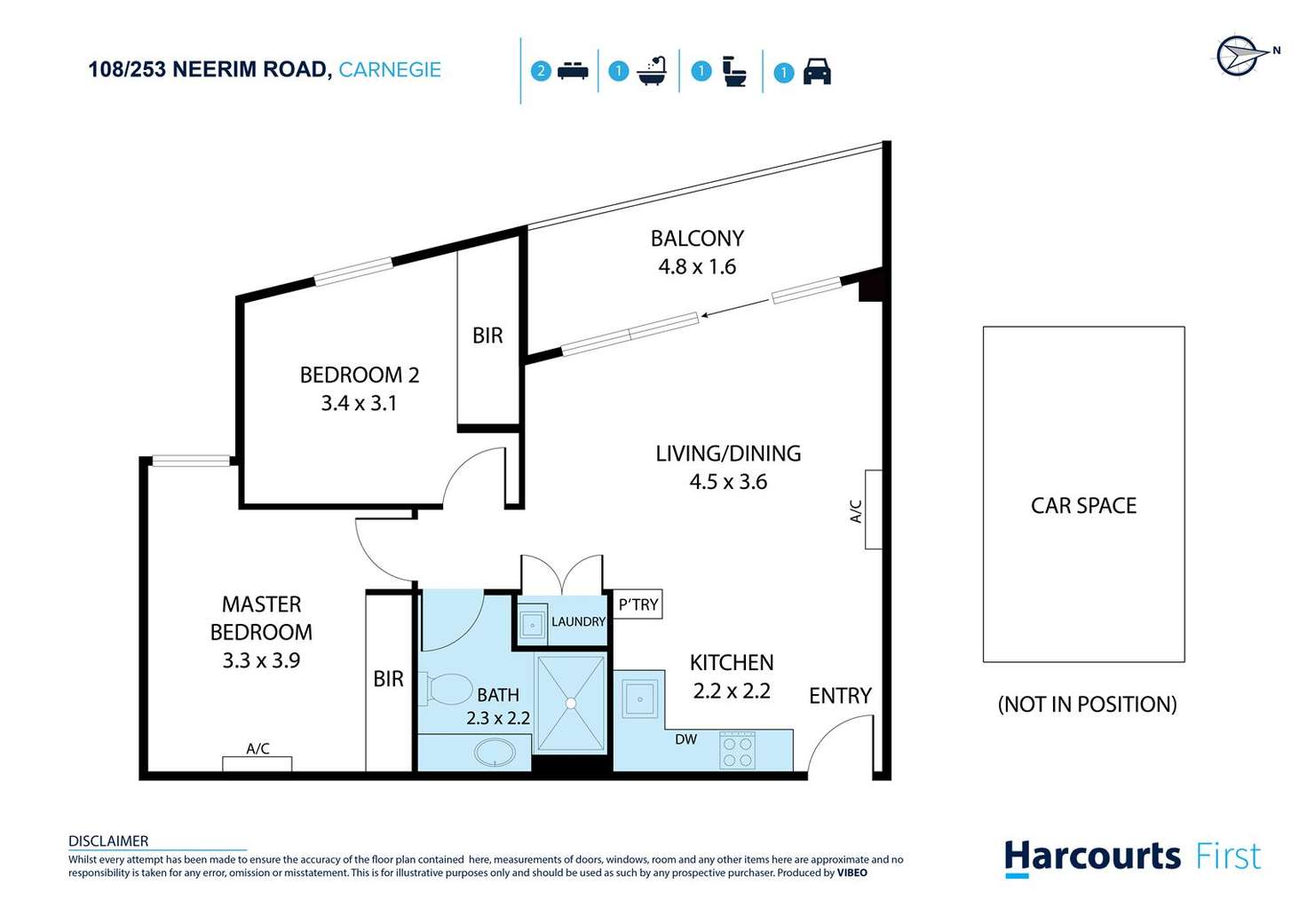 Floorplan of Homely apartment listing, 303/3 Neerim Road, Carnegie VIC 3163