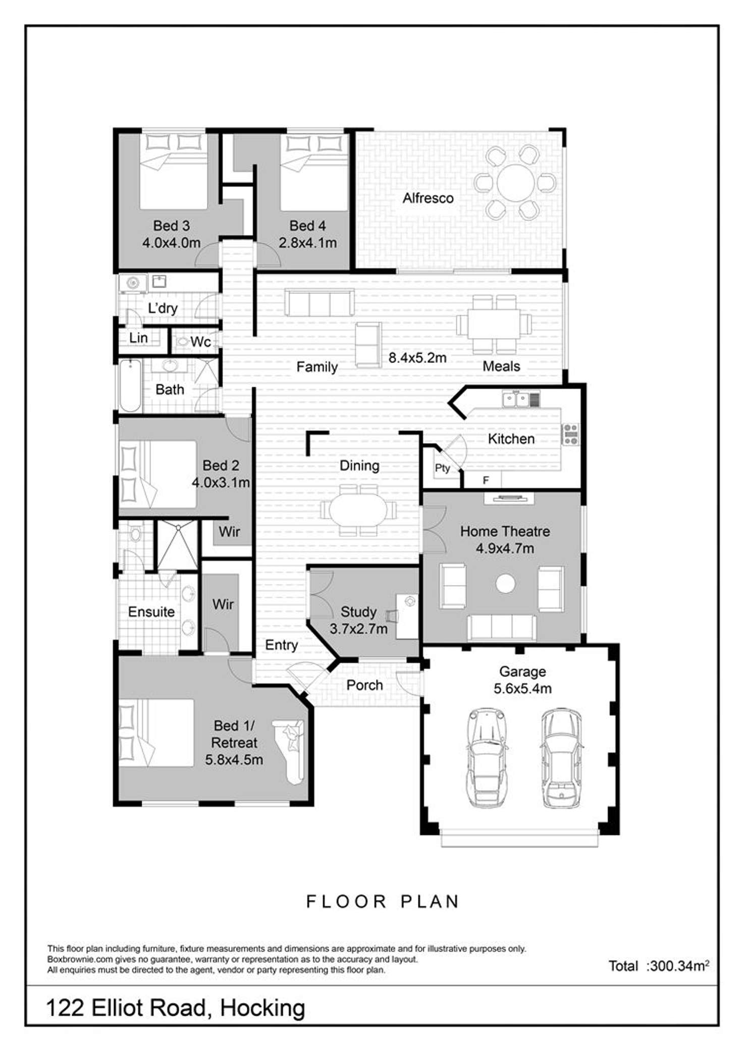 Floorplan of Homely house listing, 122 Elliot Road, Hocking WA 6065