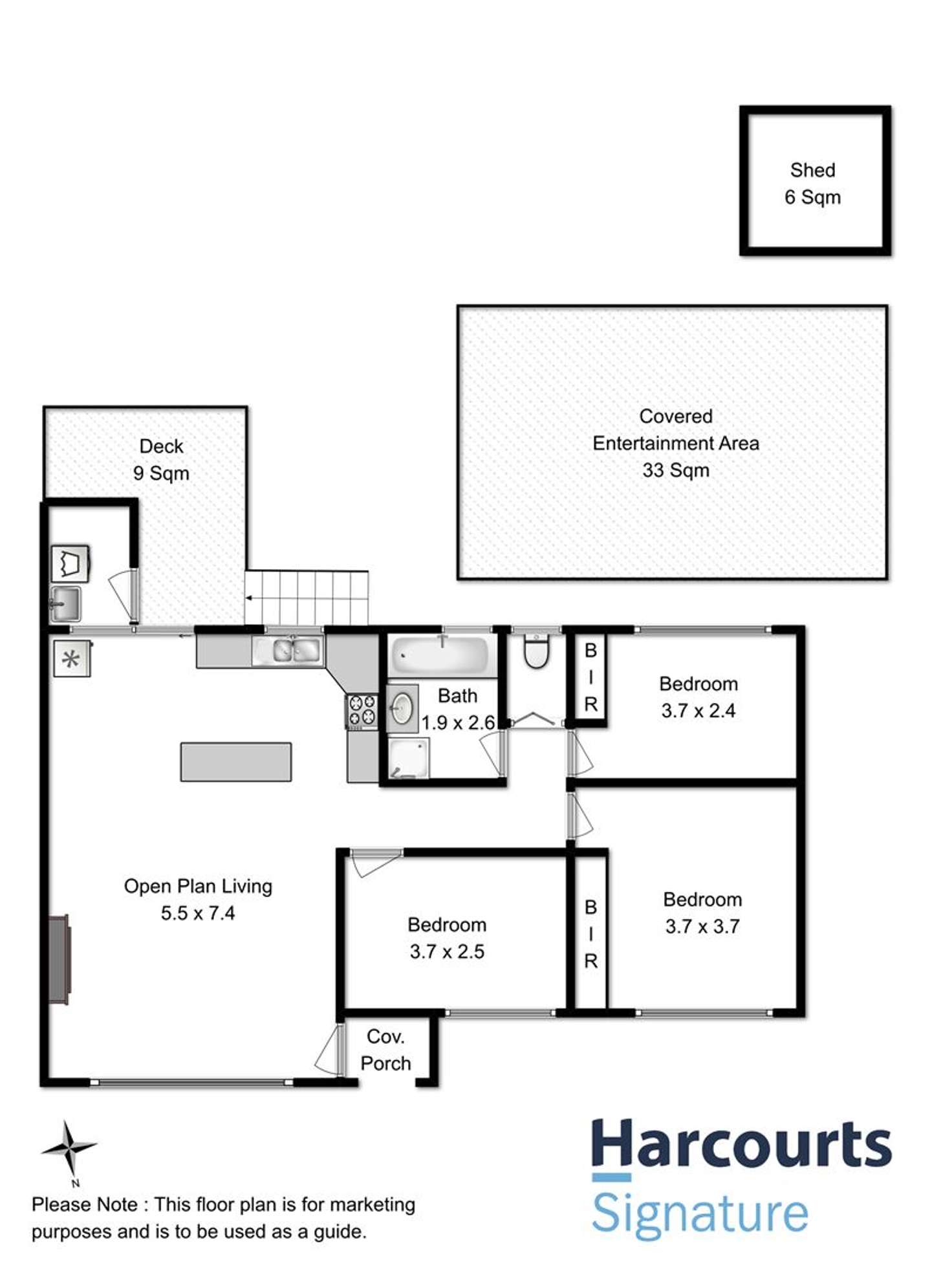 Floorplan of Homely house listing, 1 Tootonga Sreet, Chigwell TAS 7011
