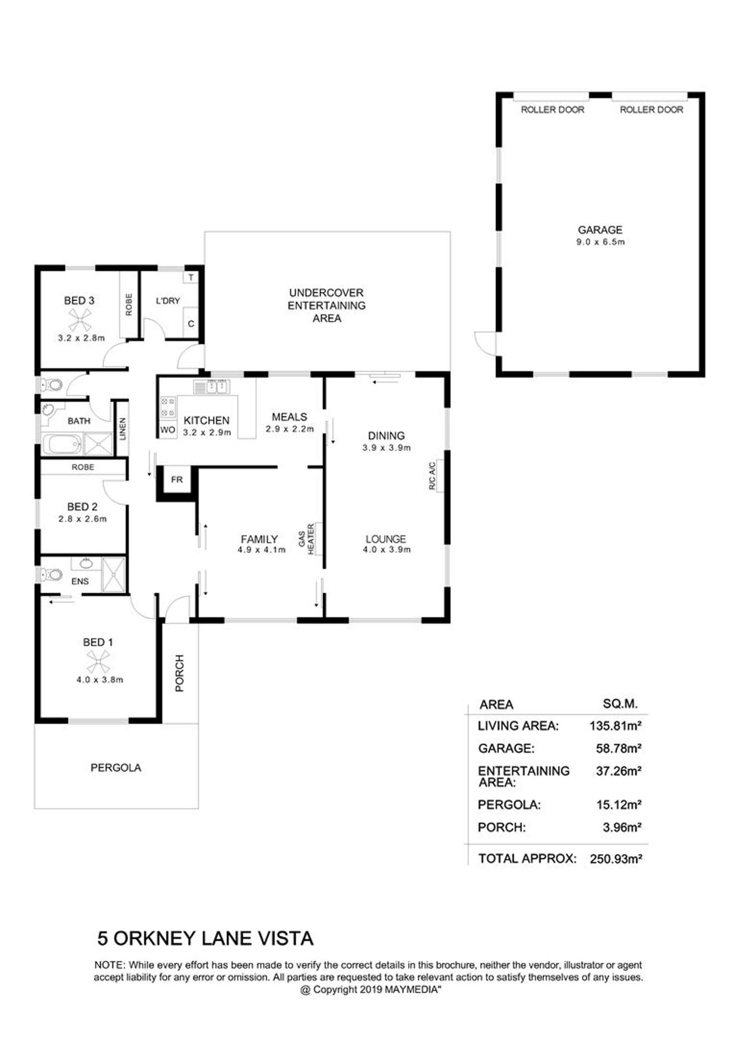 Floorplan of Homely house listing, 3-5 David Street, Vista SA 5091