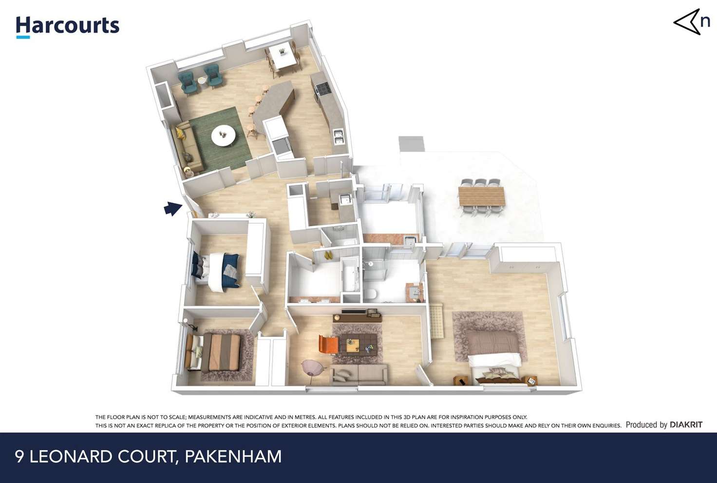 Floorplan of Homely house listing, 9 Leonard Court, Pakenham VIC 3810