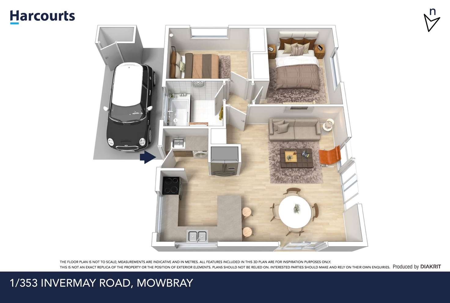 Floorplan of Homely villa listing, 1/353 Invermay Road, Mowbray TAS 7248