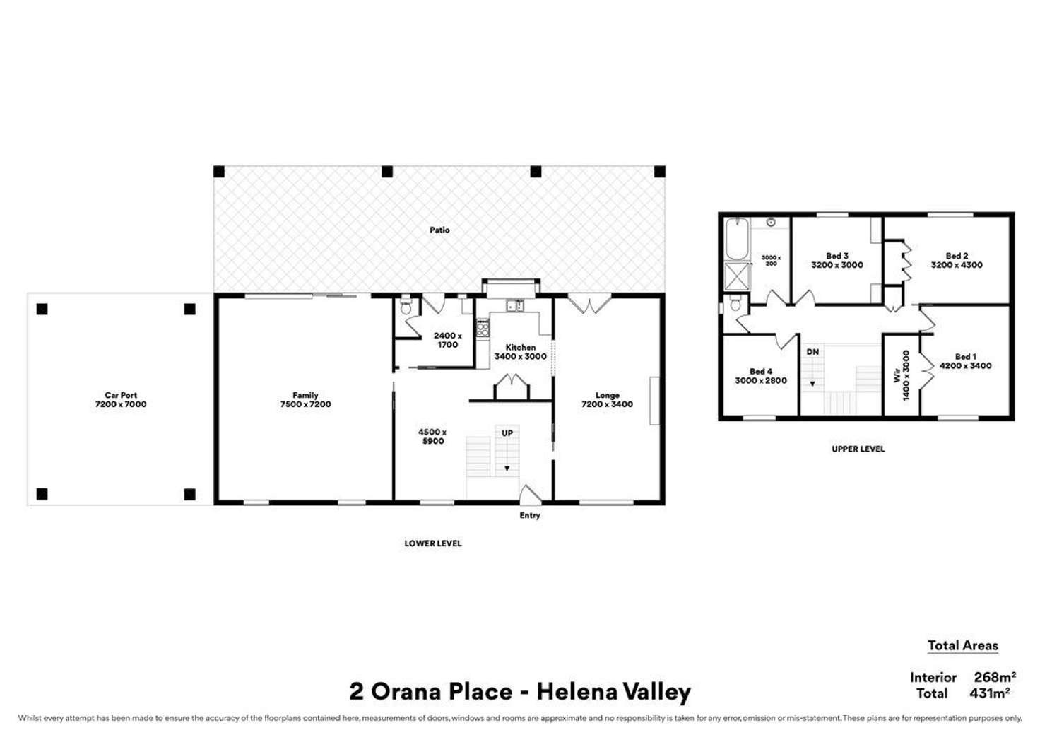 Floorplan of Homely house listing, 2 Orana Place, Helena Valley WA 6056